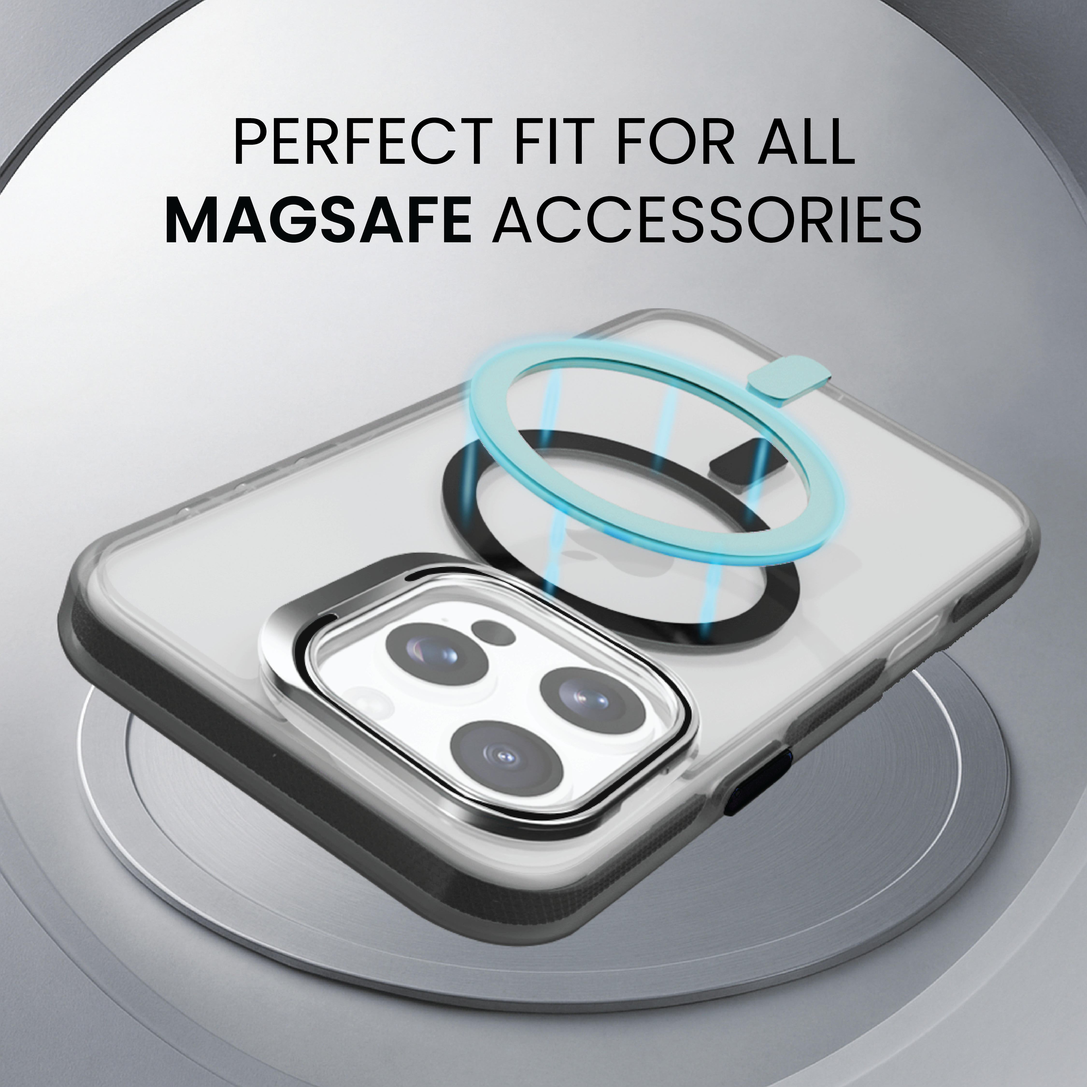 Basics - iPhone 16 Pro Max Cover - Clear Kickstand