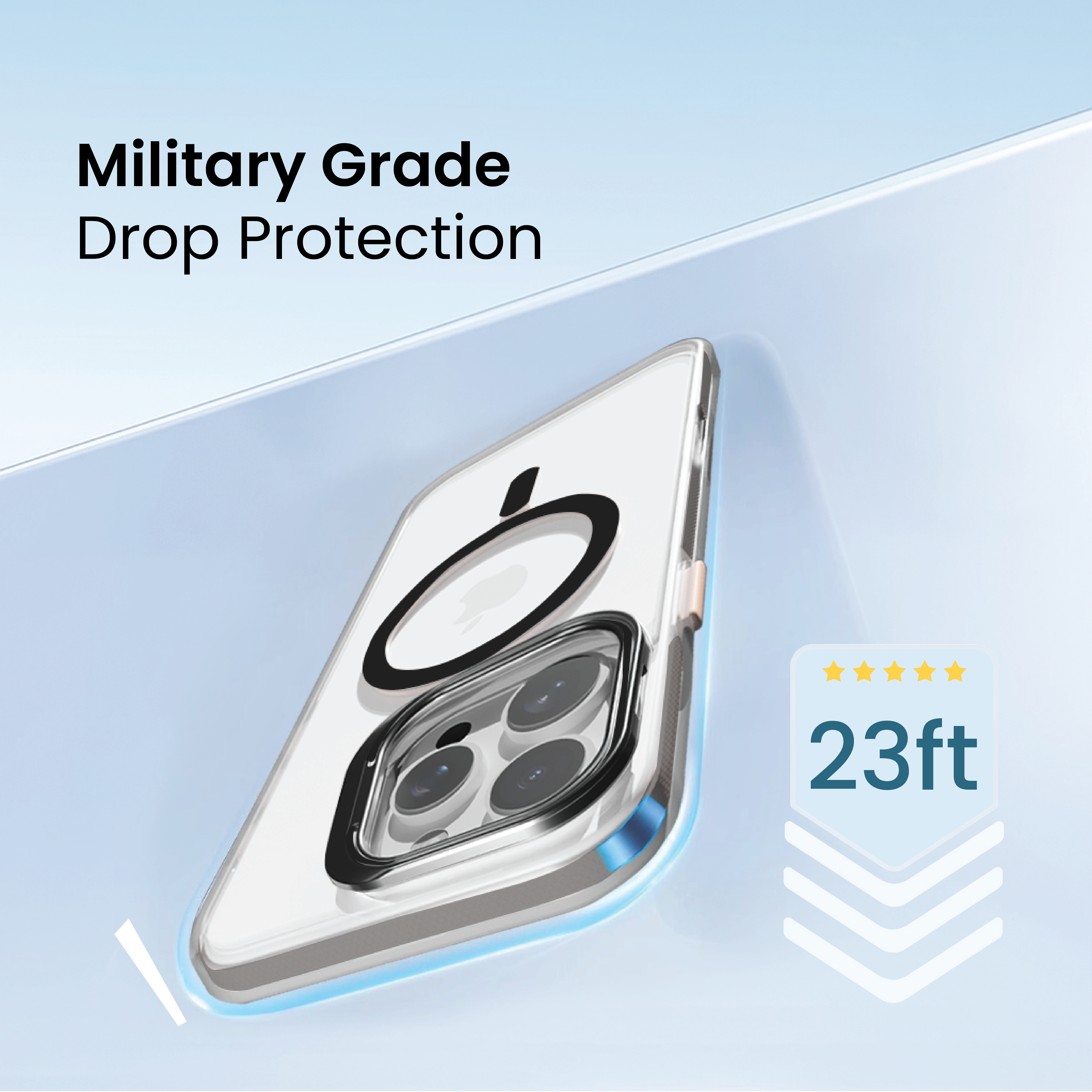 Basics - iPhone 16 Pro Cover - Clear Kickstand