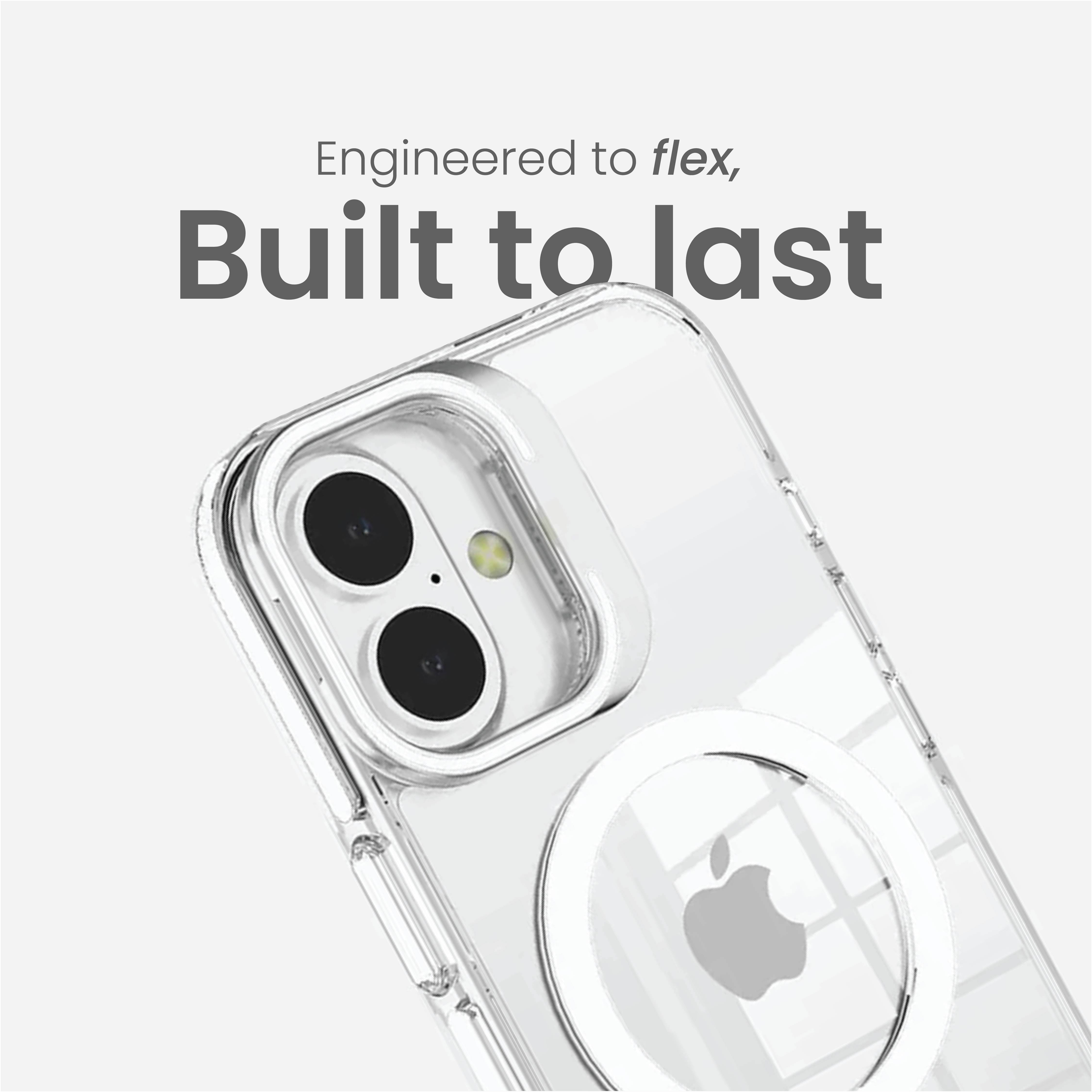 Basics - iPhone 16 Cover - Clear Kickstand