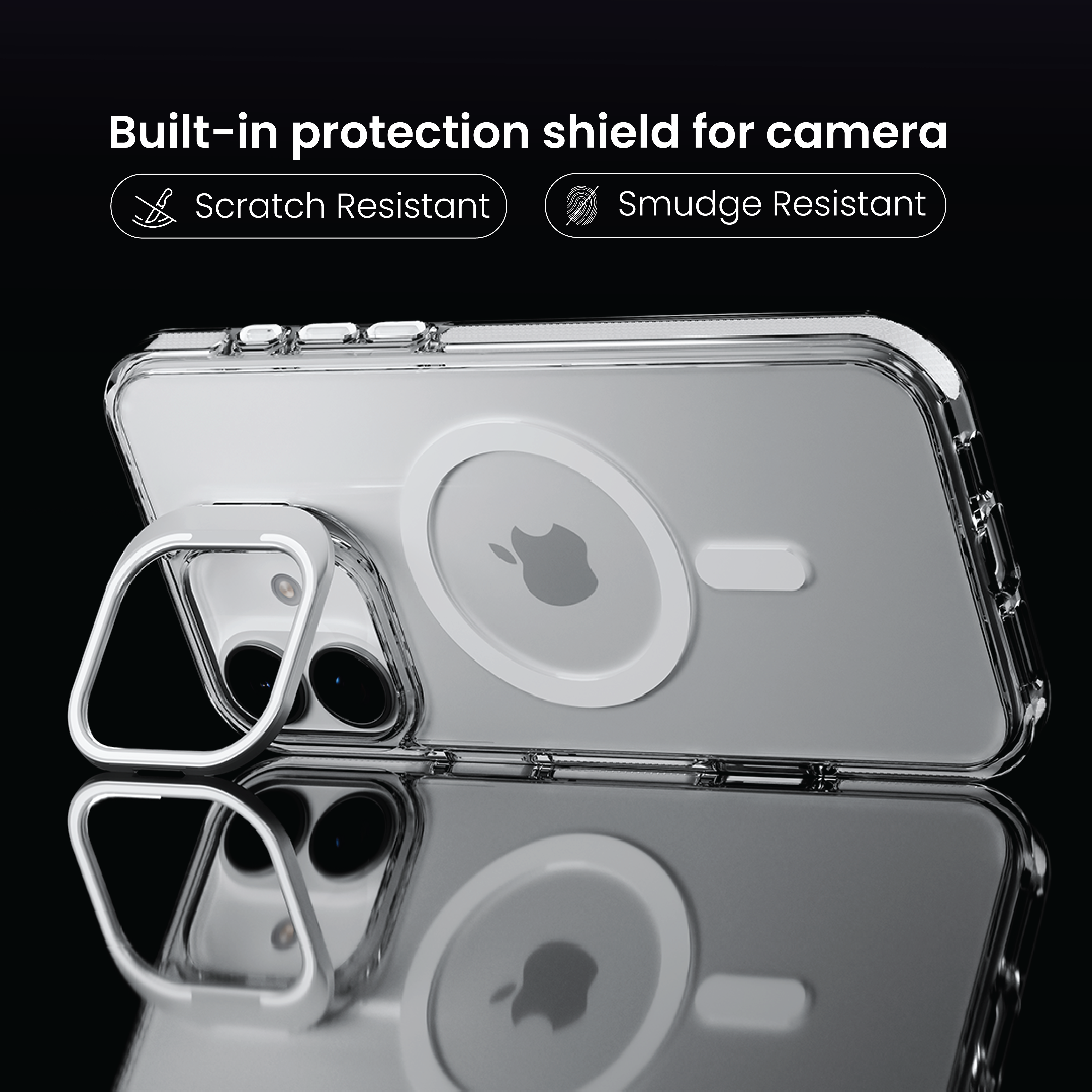 Basics - iPhone 16 Cover - Clear Kickstand