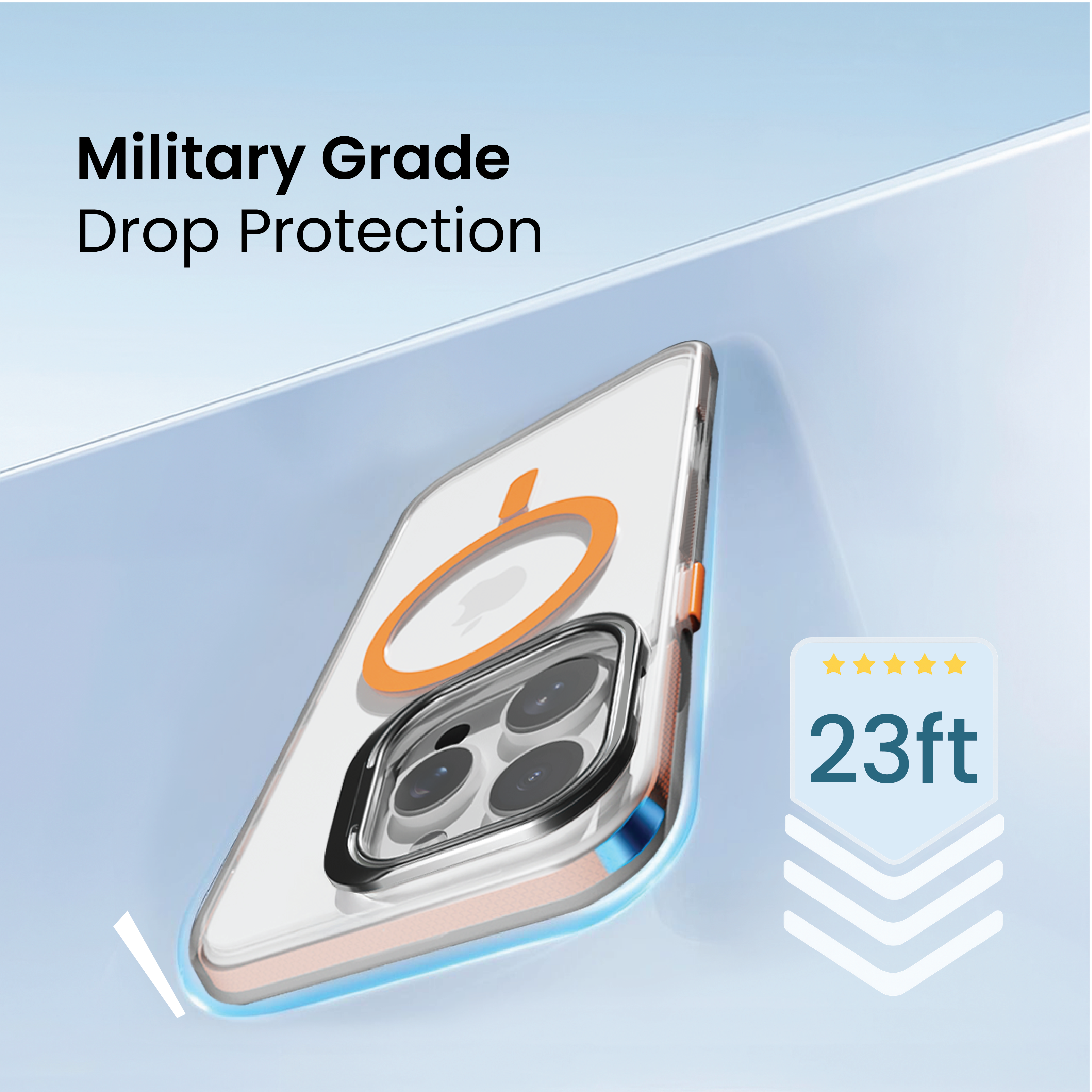 Basics - iPhone 16 Pro Max Cover - Clear Kickstand