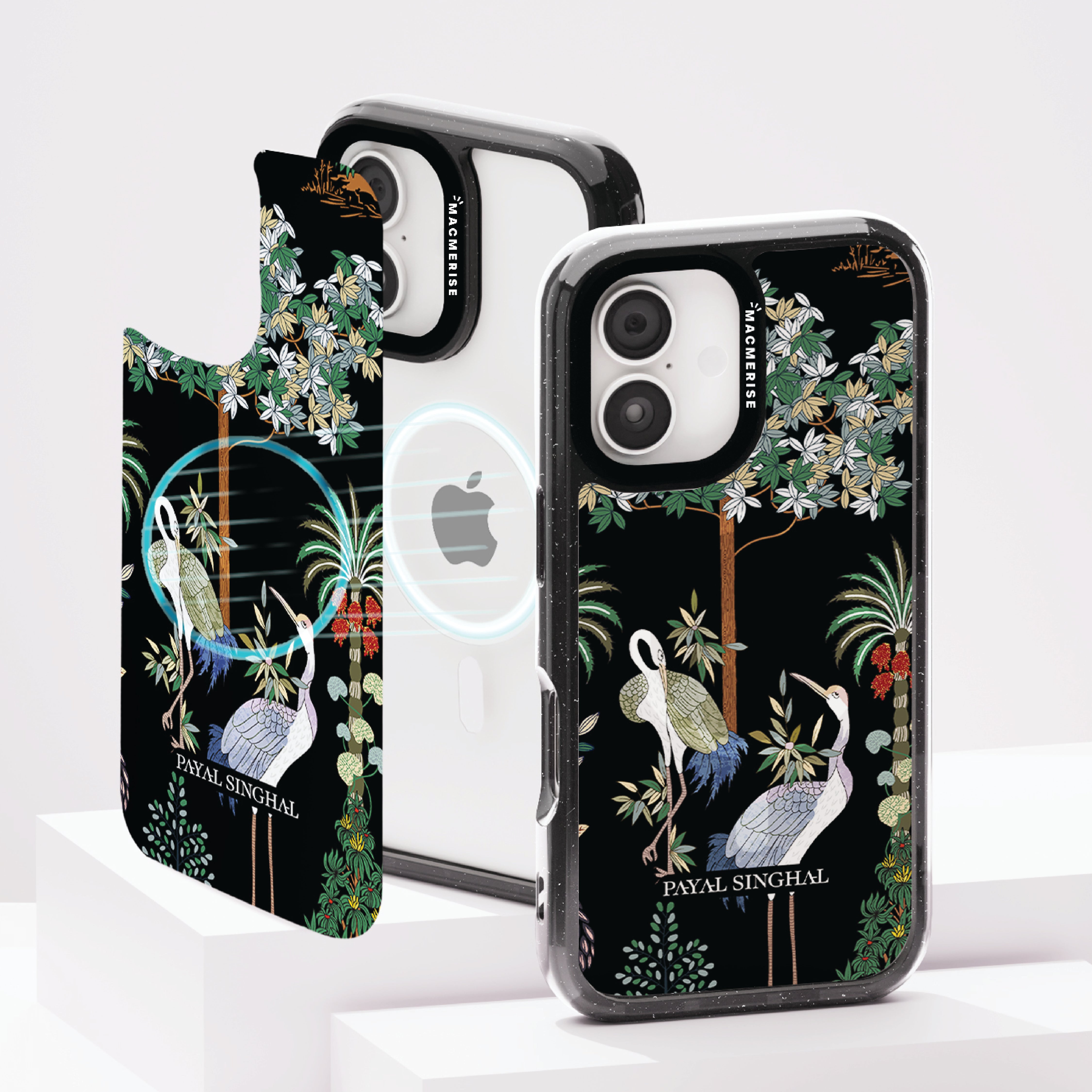Payal Singhal Black Crane - iPhone 14 Cover - Situationship