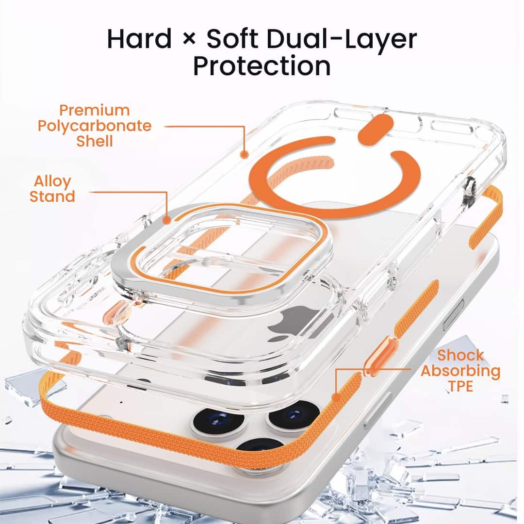 Basics - iPhone Air Cover - Clear Kickstand