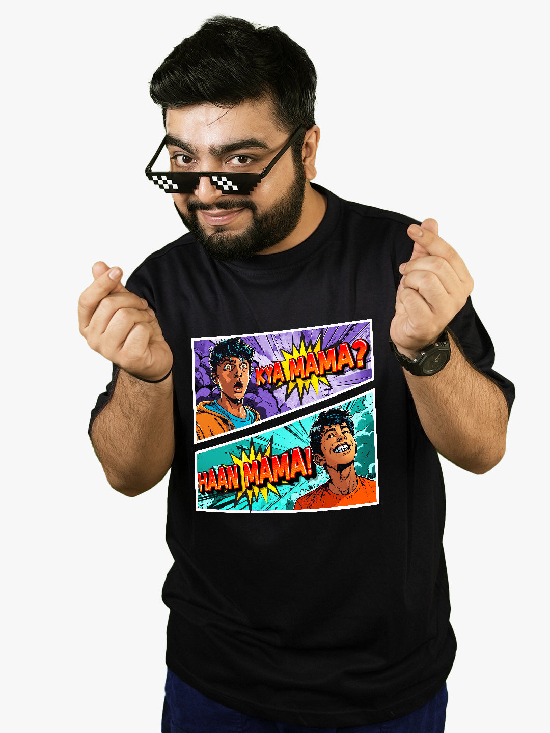 Kya Mama - Mens Oversized T-Shirt Black