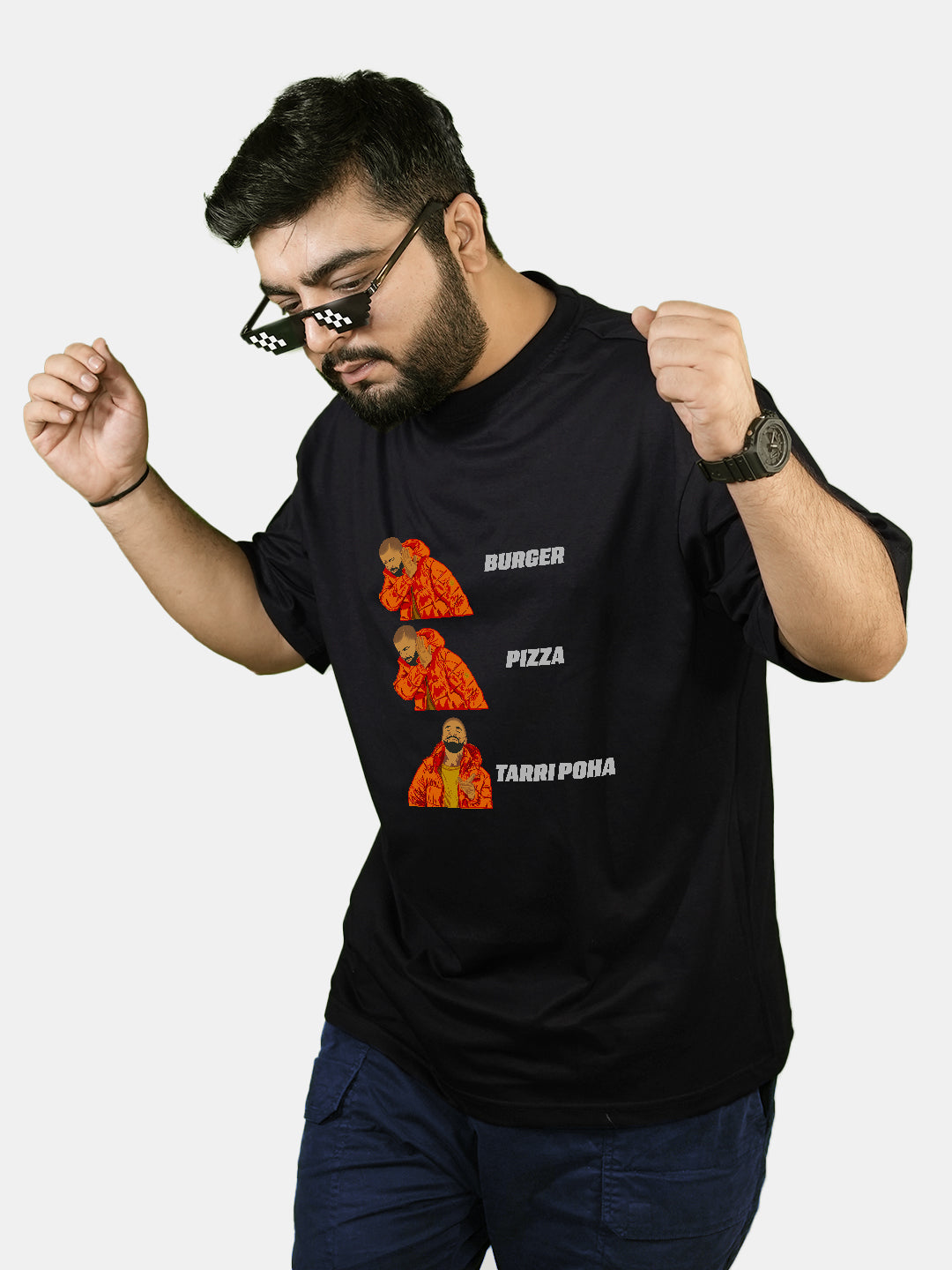 Tarri Poha - Mens Oversized T-Shirt Black