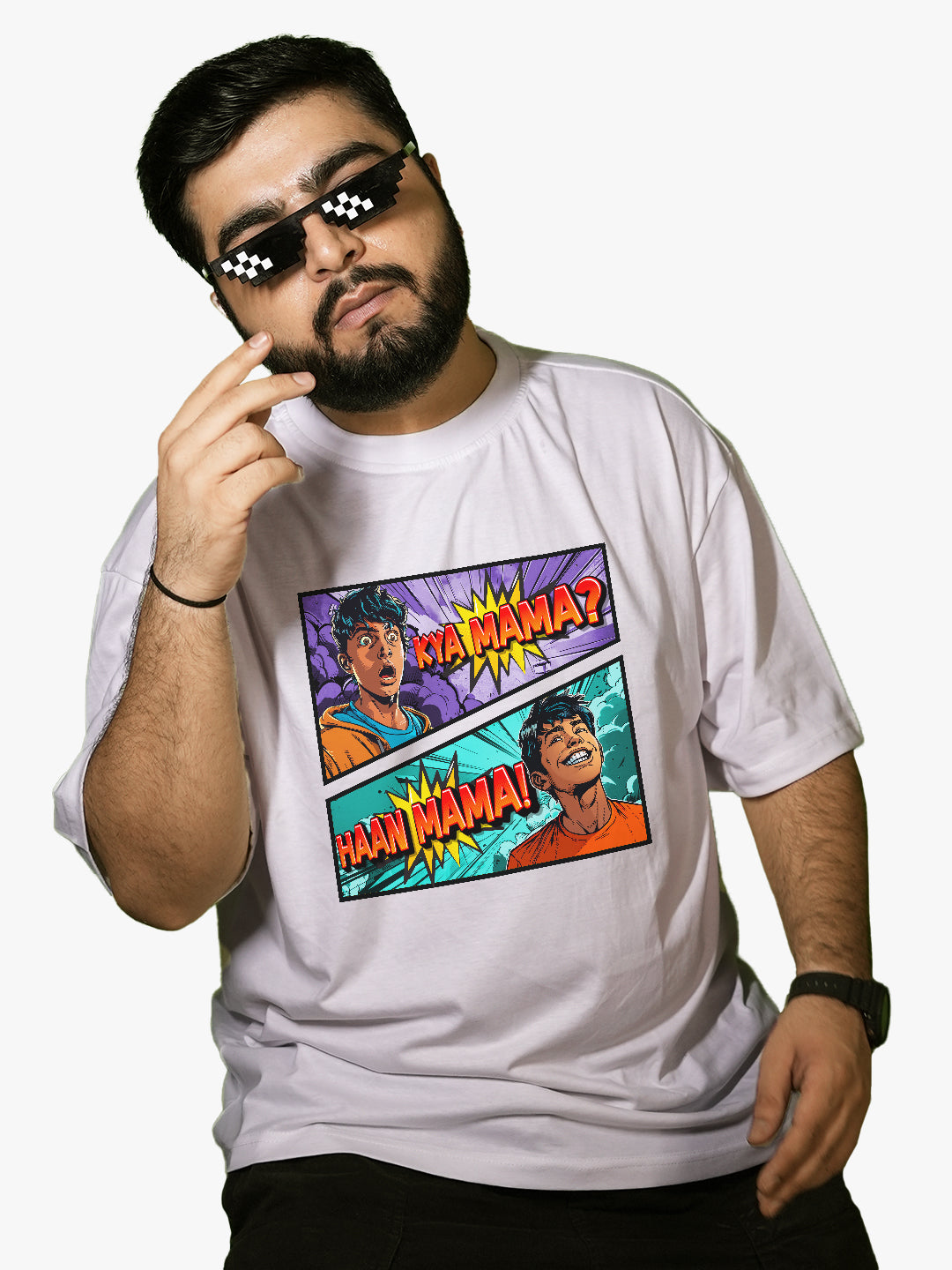 Kya Mama - Mens Oversized T-Shirt White