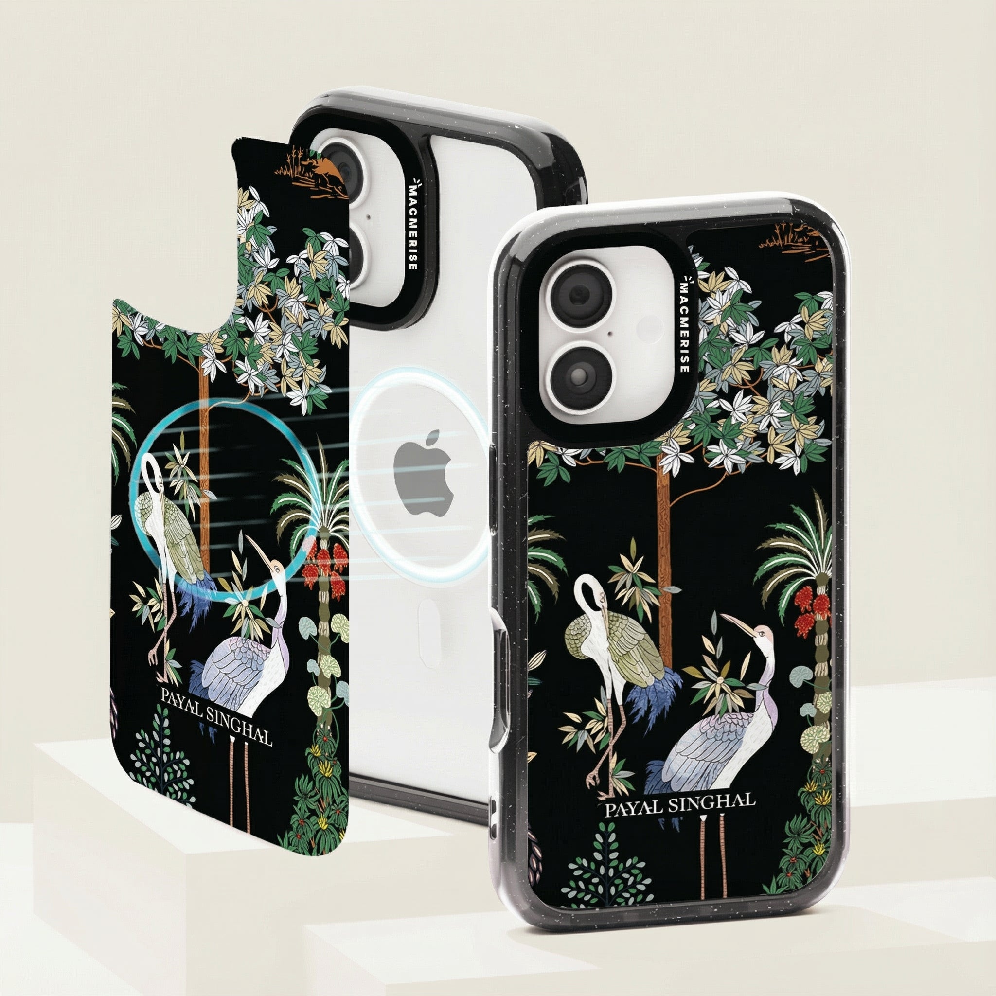 Payal Singhal Black Crane - iPhone 16 Plus Cover - Situationship