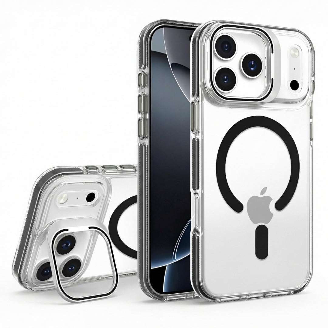 Clear Kickstand iPhone Case for iPhone 17 Pro Max Black | Macmerise