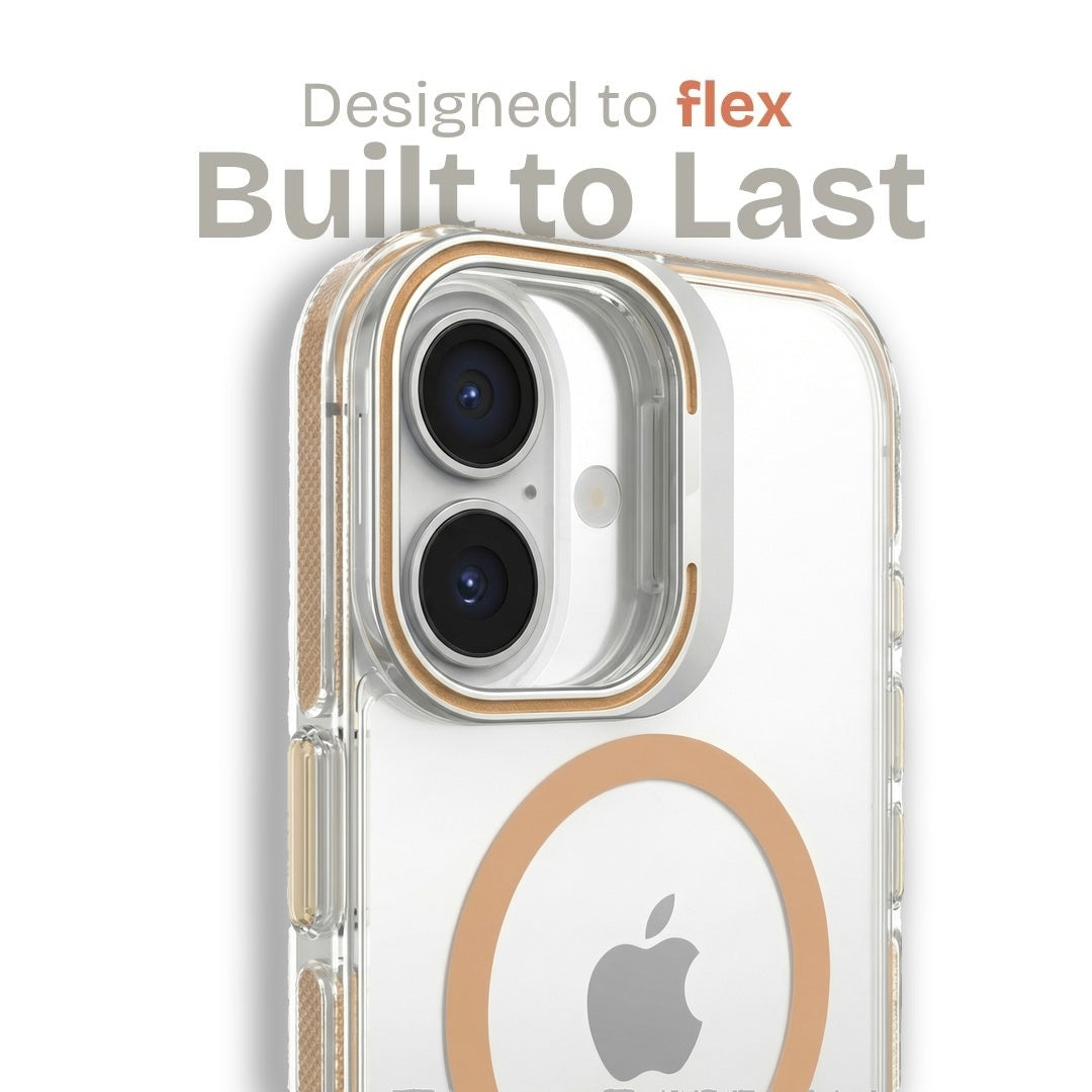 Clear Kickstand iPhone Case for iPhone 17 Brown | Macmerise