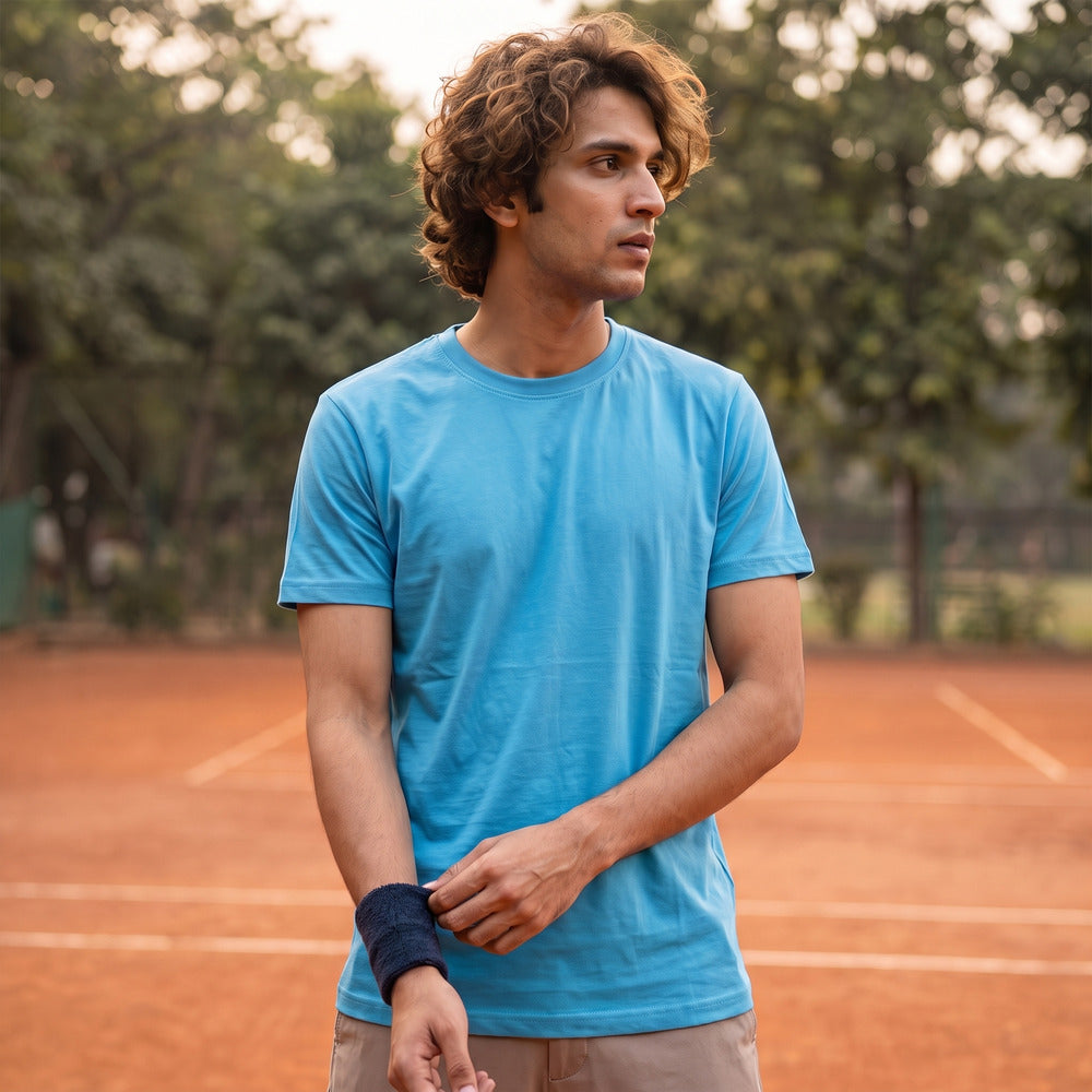 Classic Mint Blue Unisex T-Shirt - detail view | Macmerise
