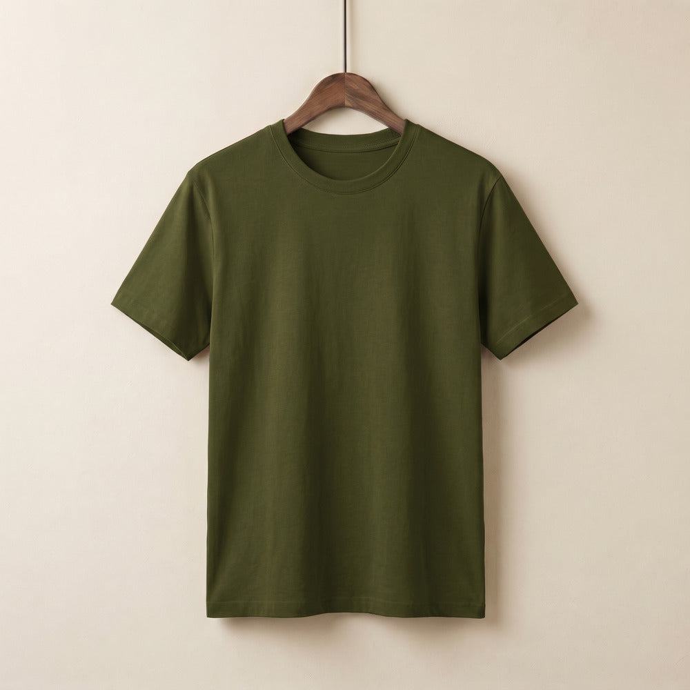 Classic Olive Green Unisex T-Shirt - front view | Macmerise