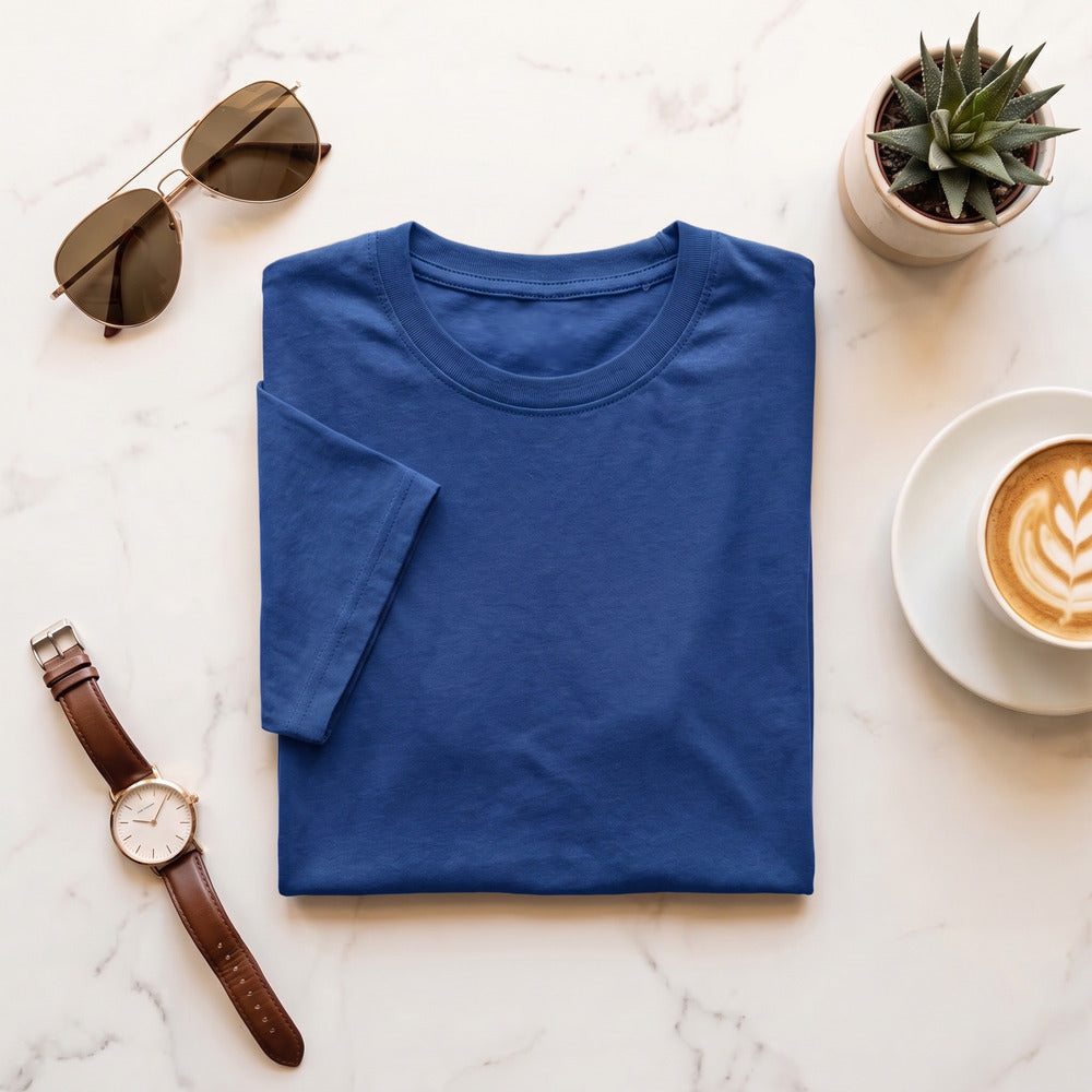 Classic Royal Blue Unisex T-Shirt - detail view | Macmerise