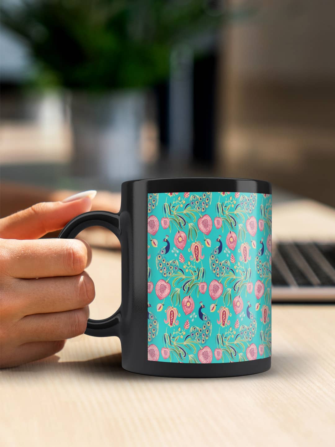 Payal Singhal Anaar and Mor Teal - Coffee Mug