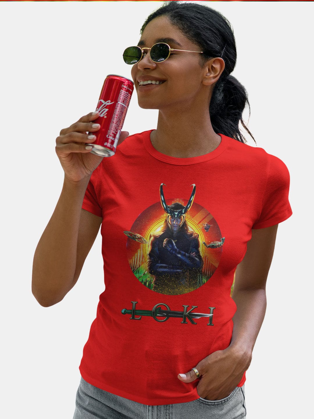 Asgardian Loki - Womens T-Shirt Red Large