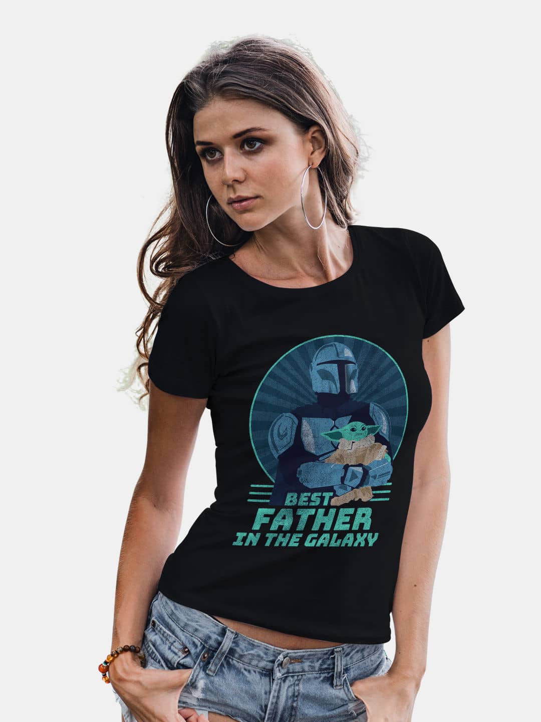 Best Mandalorian Father - Womens T-Shirt Black Small