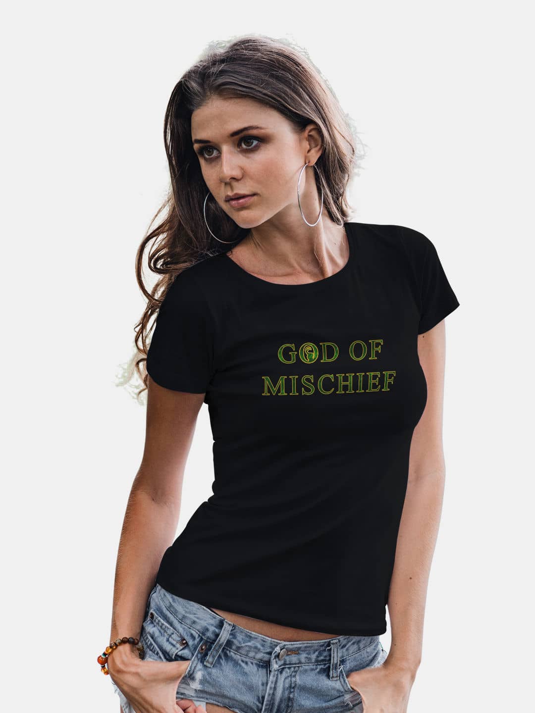 God Of Mischief - Womens T-Shirt Black Large