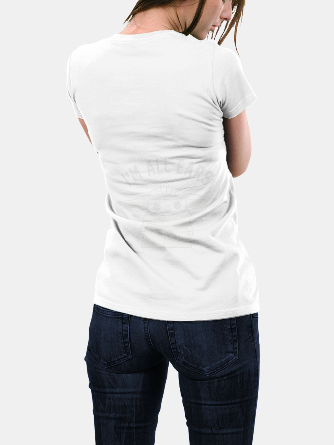 Grogus All Ears - Womens T-Shirt White Small