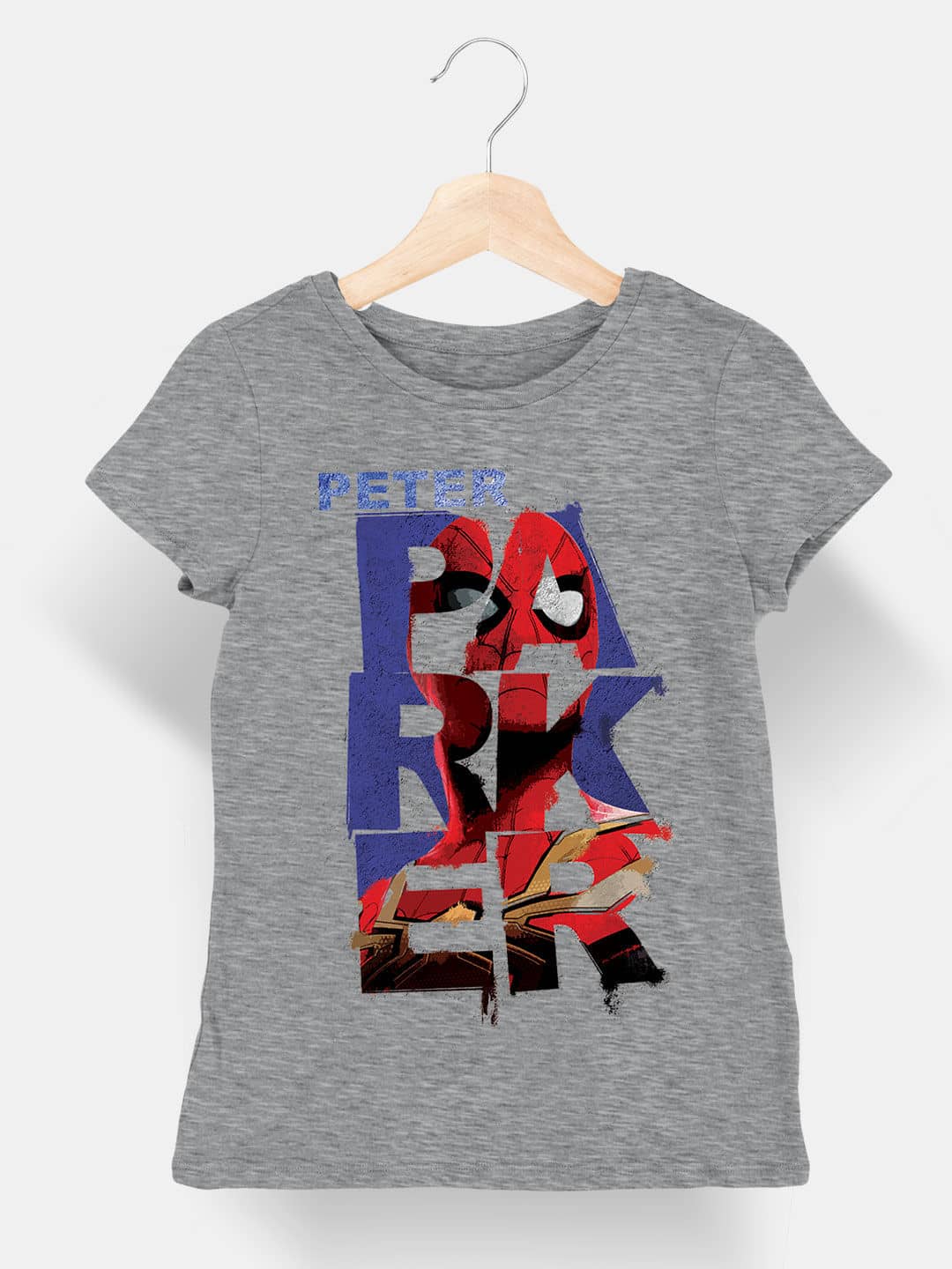 Peter Parker Grunge - Womens T-Shirt Grey Melange XL