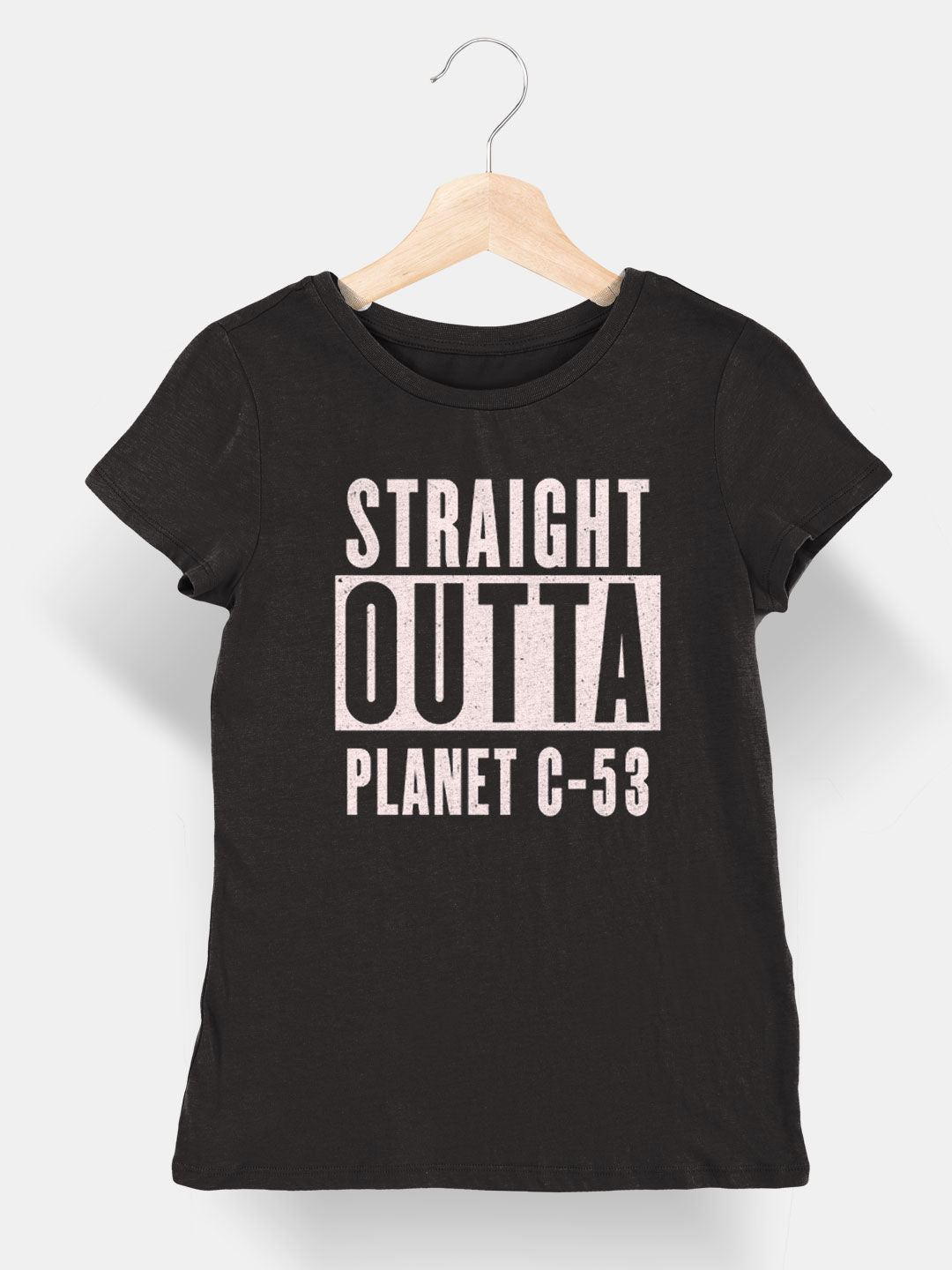 Planet C53 - Womens T-Shirt Black Medium