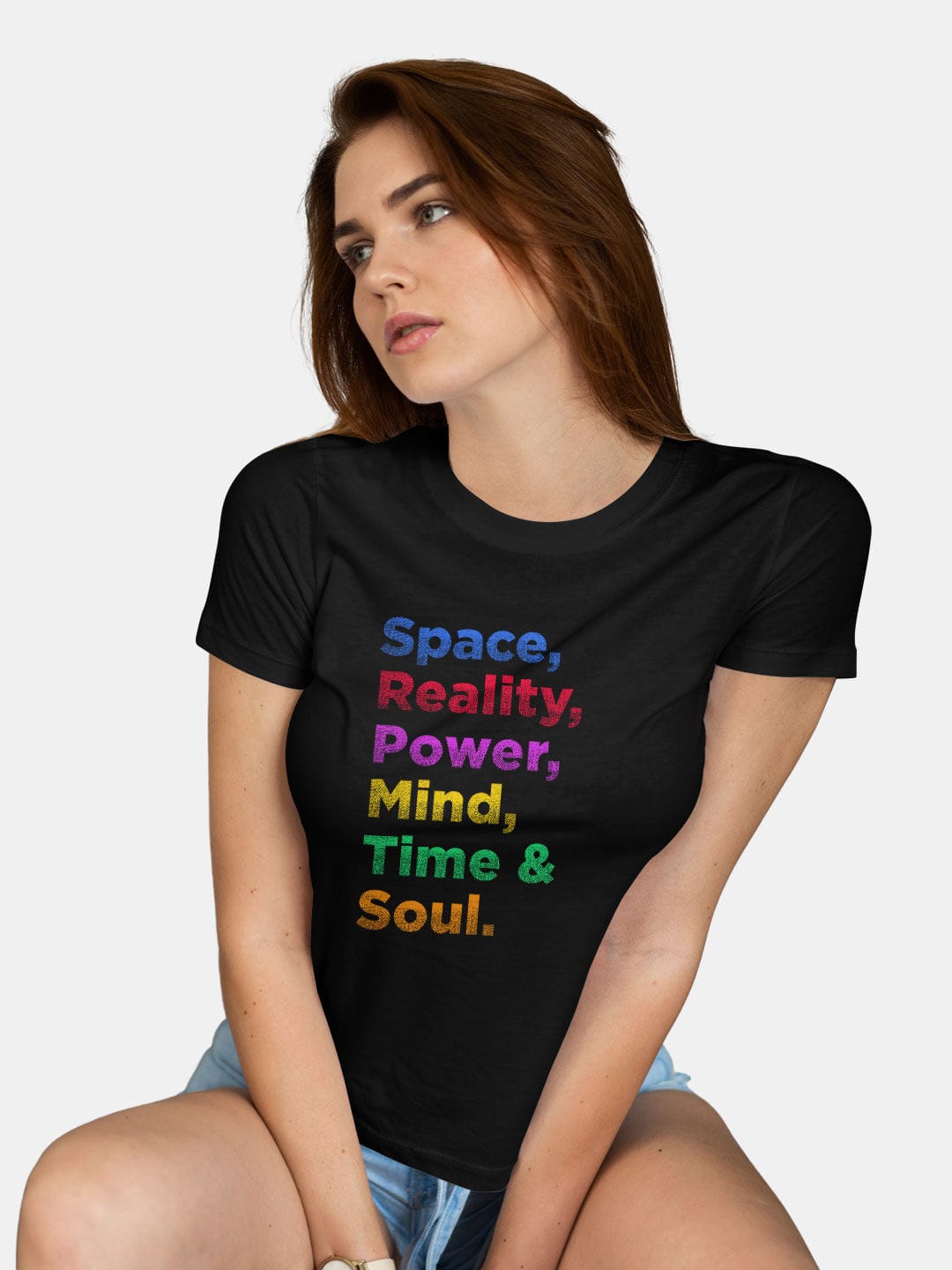 Power of the Infinity - Womens T-Shirt Black Medium