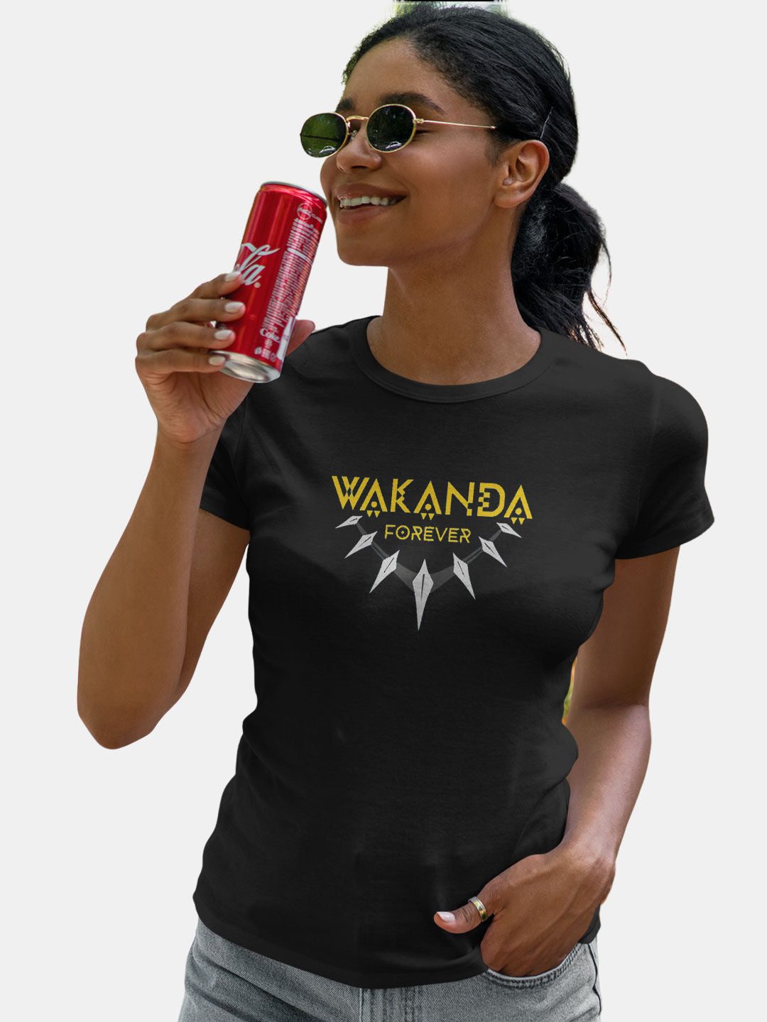 Wakanda Forever - Womens T-Shirt Black Medium