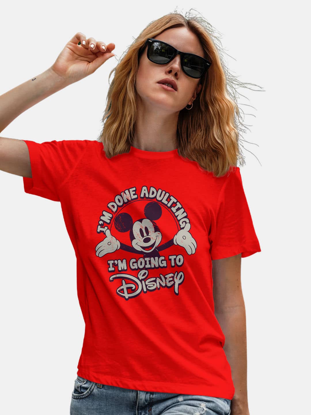 Way to Disneyland - Womens T-Shirt Red XXL