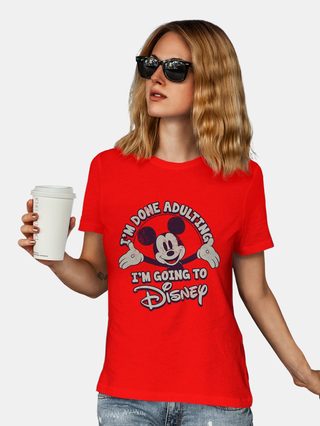 Way to Disneyland - Womens T-Shirt Red XXL