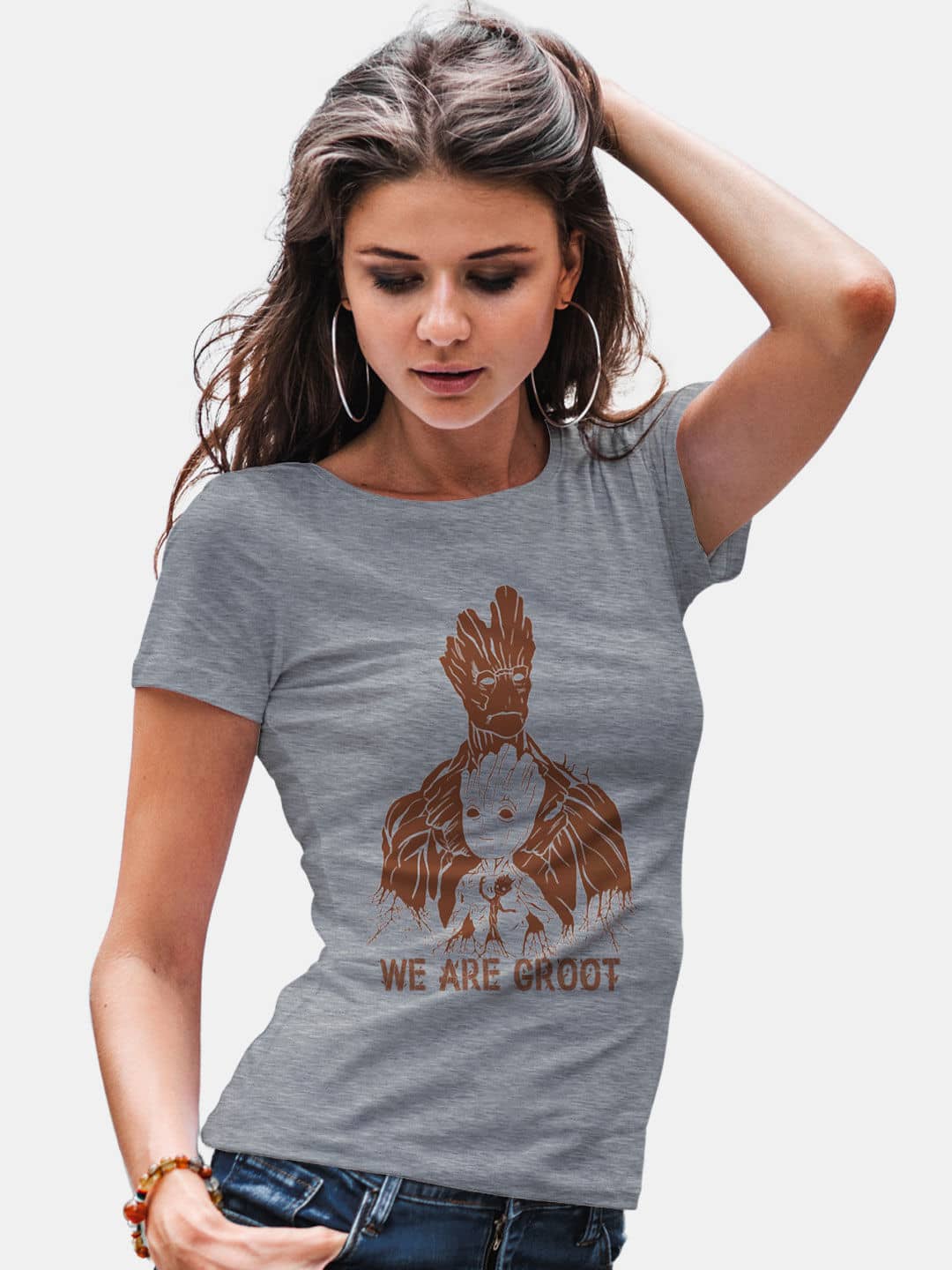 We Are GrootÊ- Womens T-Shirt Grey Melange XL