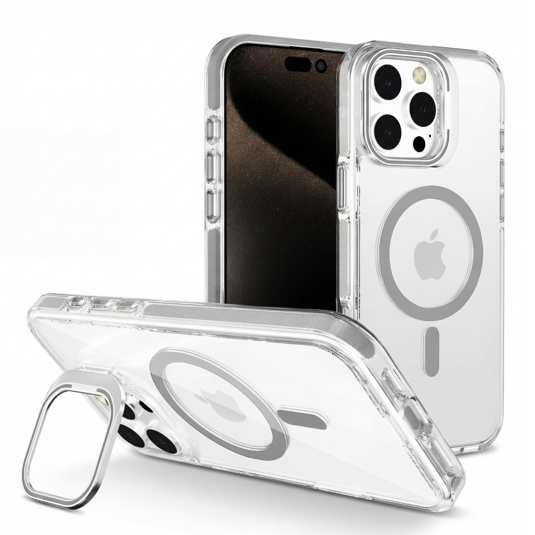 Clear Kickstand iPhone Case for iPhone 16 Pro Max Grey | Macmerise