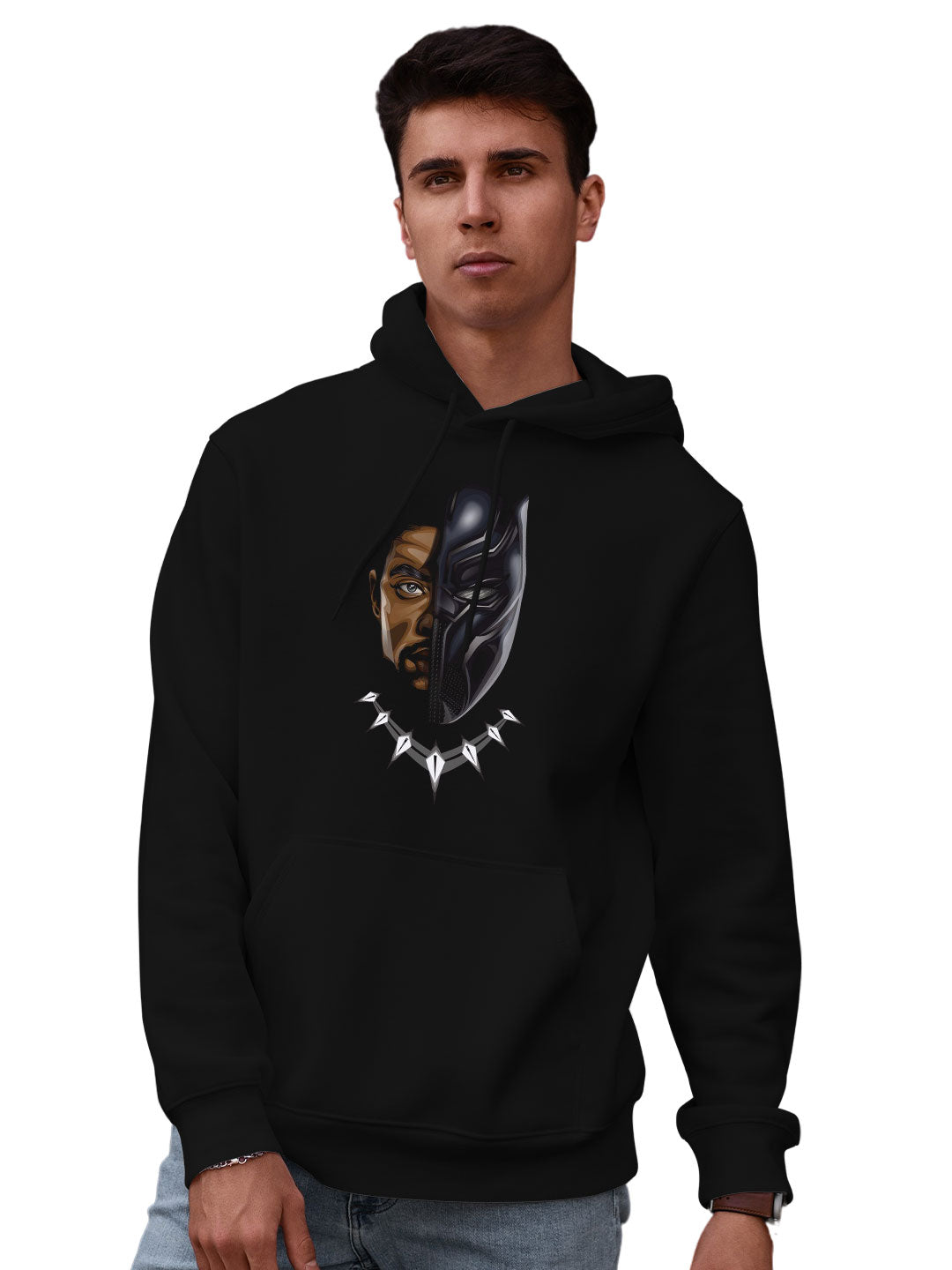 Tchalla Panther - Mens Hoodie - Regular Fit - Black - Small