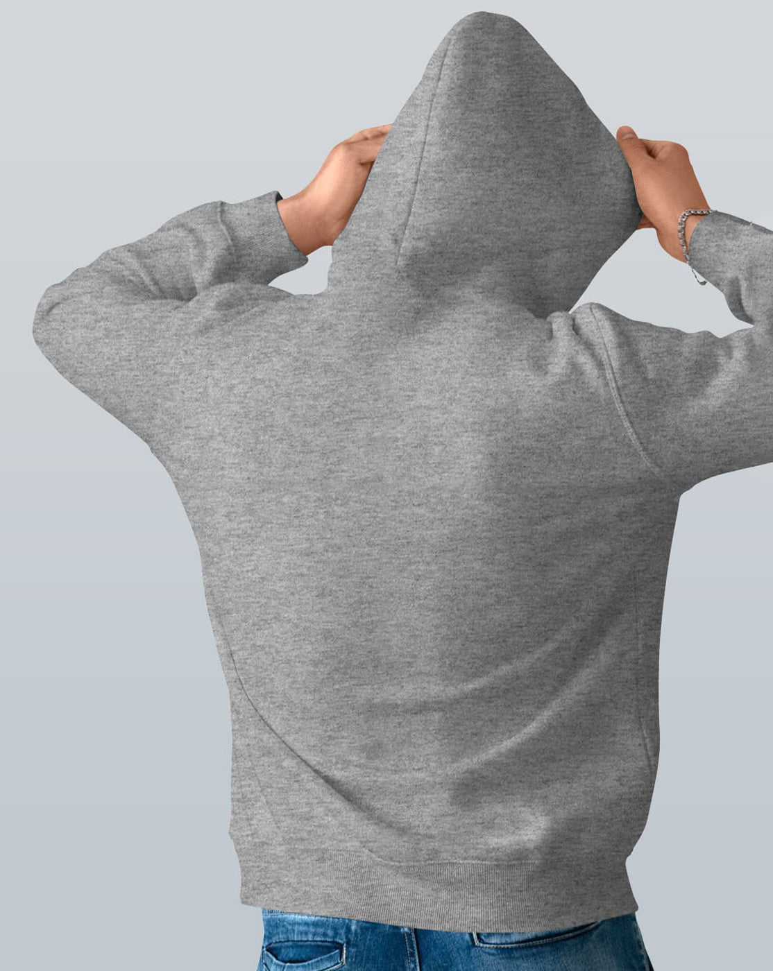 Basics - Mens Hoodie Grey Melange