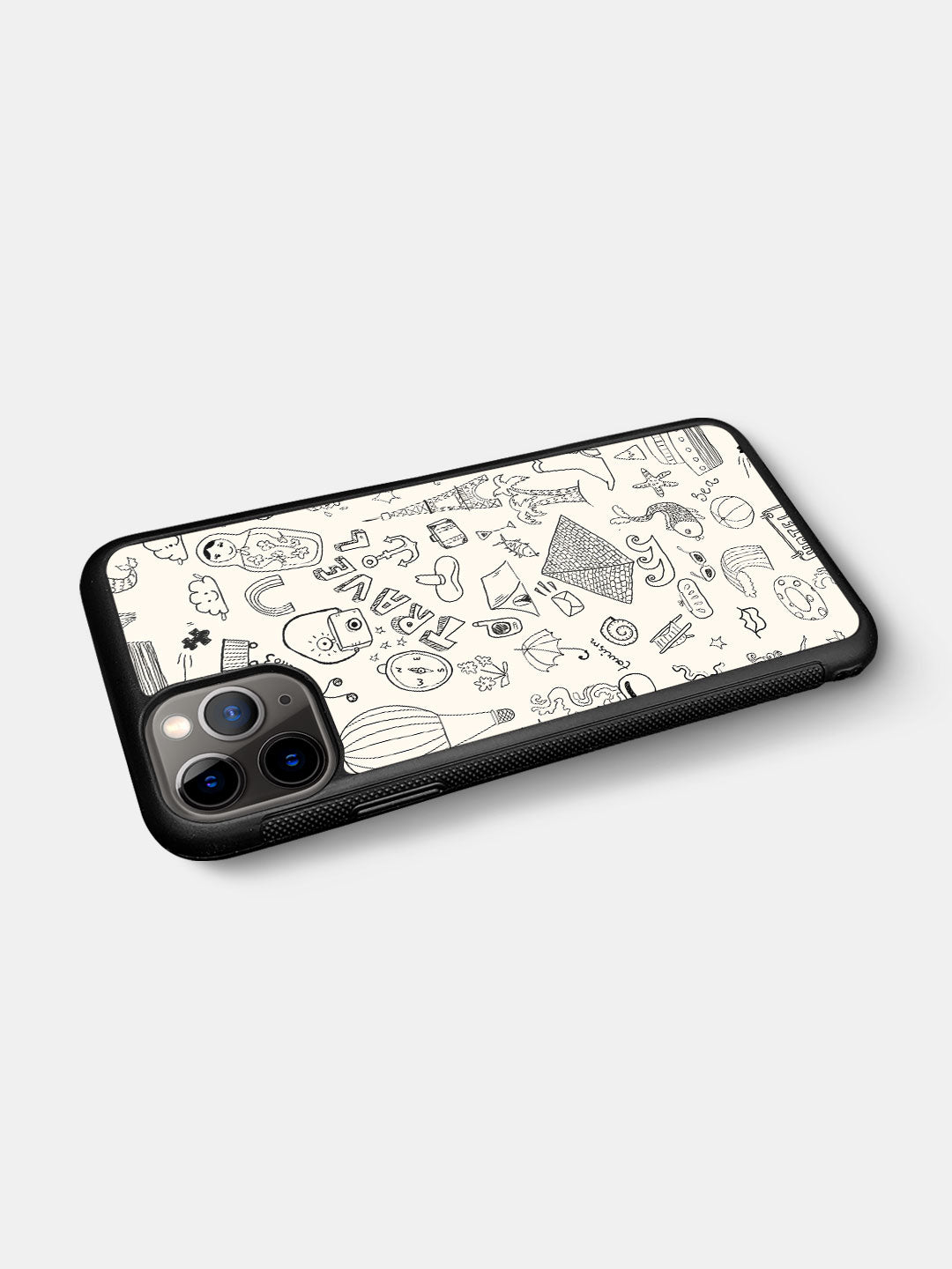 Travel Doodle White - iPhone 11 Pro Max Cover
