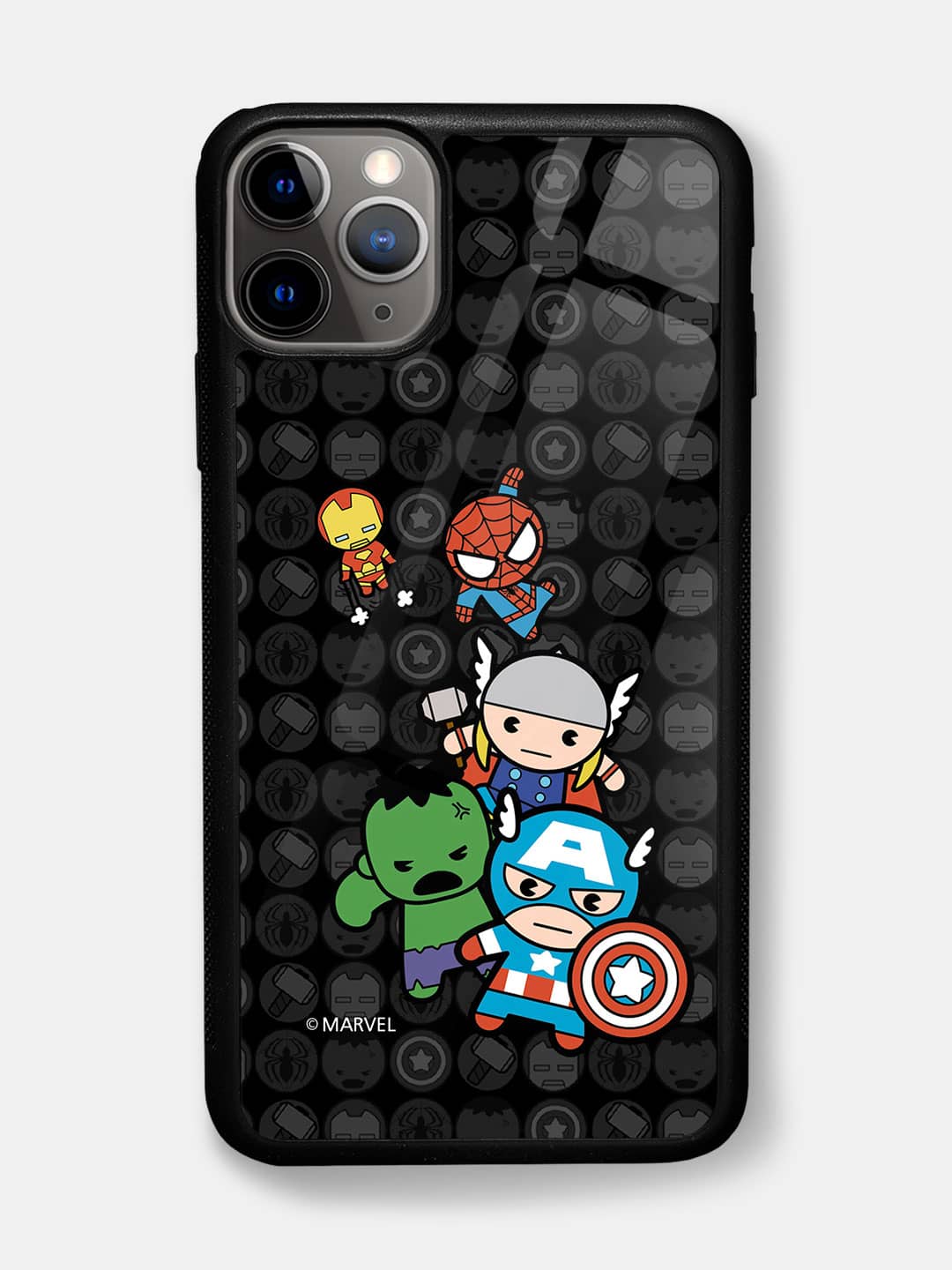 Kawaii Marvel Comics - iPhone 11 Pro Max Glass Cover
