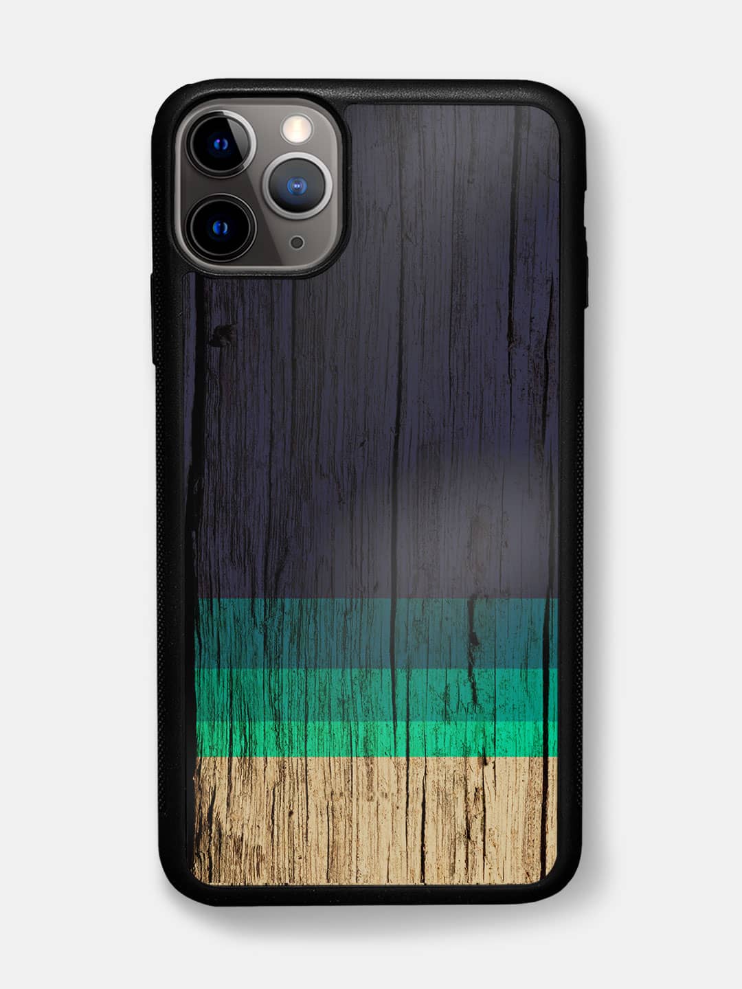 Wood Stripes Blue - iPhone 11 Pro Cover