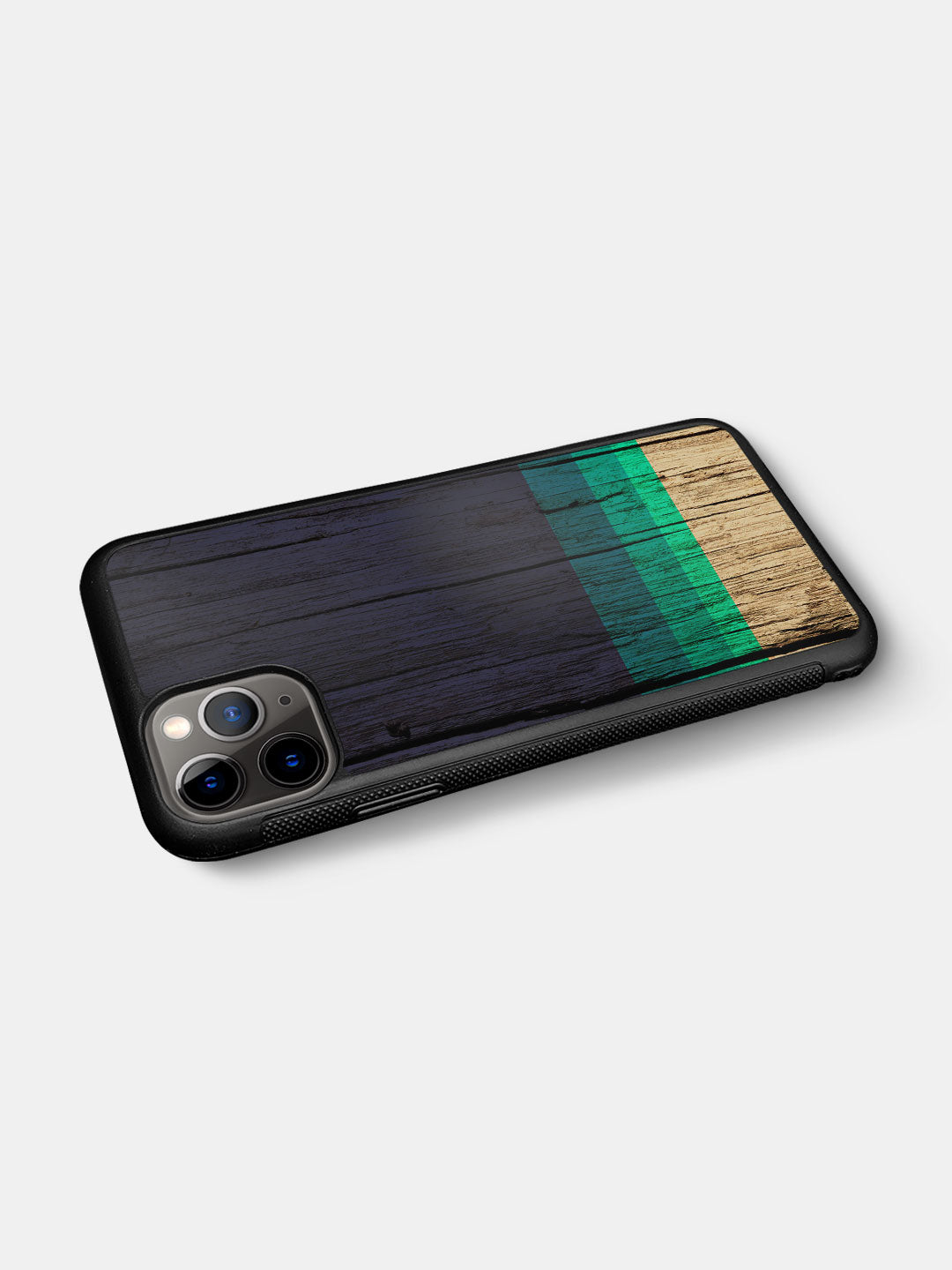 Wood Stripes Blue - iPhone 11 Pro Cover