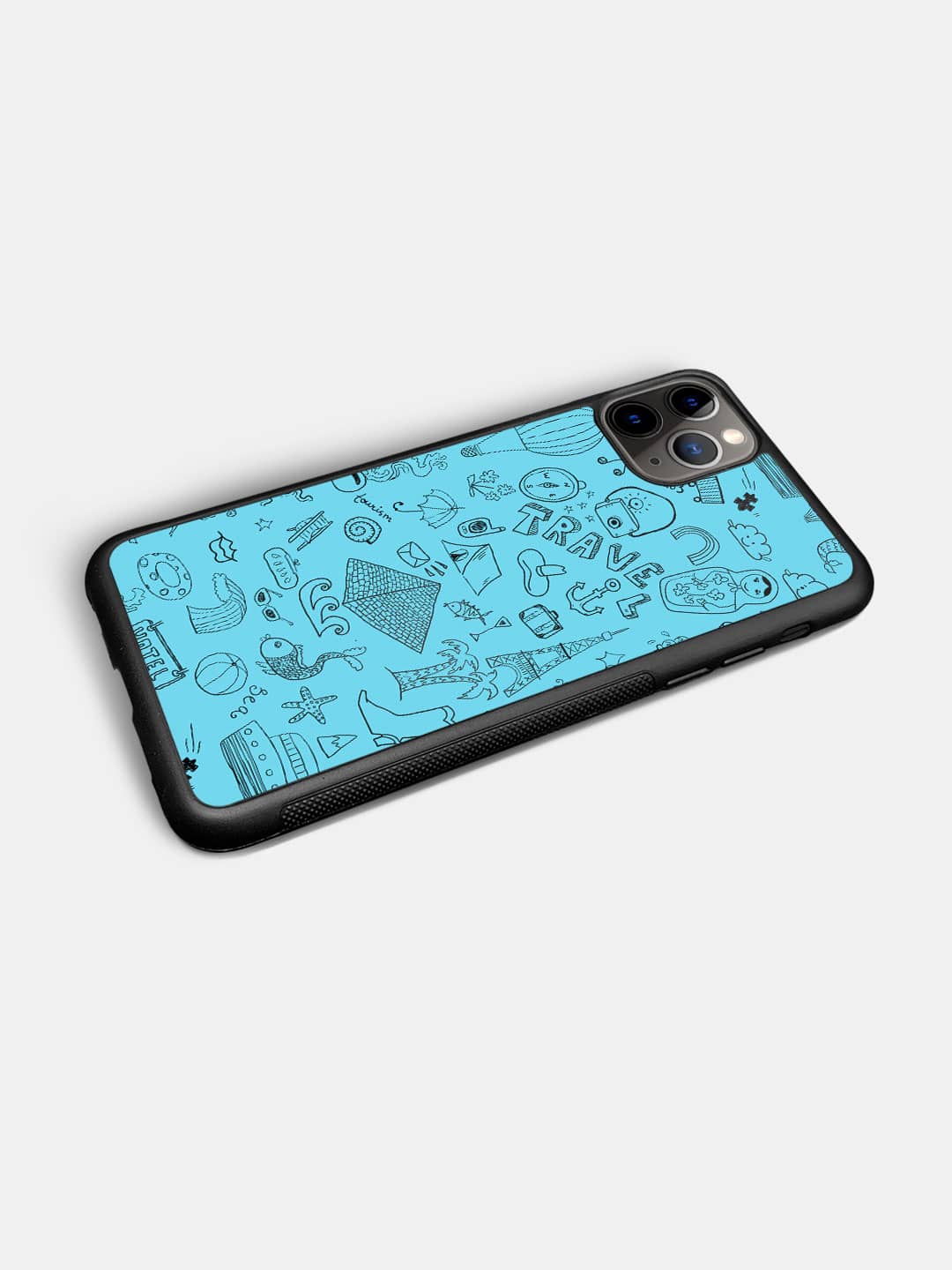 Travel Doodle Blue - iPhone 11 Pro Cover