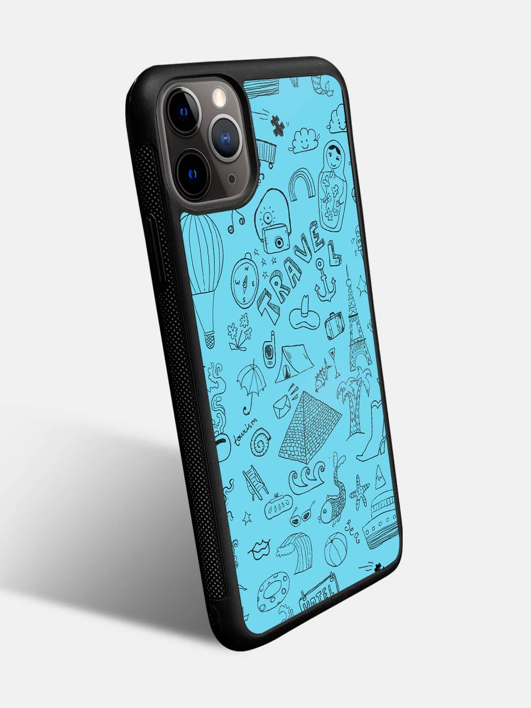 Travel Doodle Blue - iPhone 11 Pro Cover
