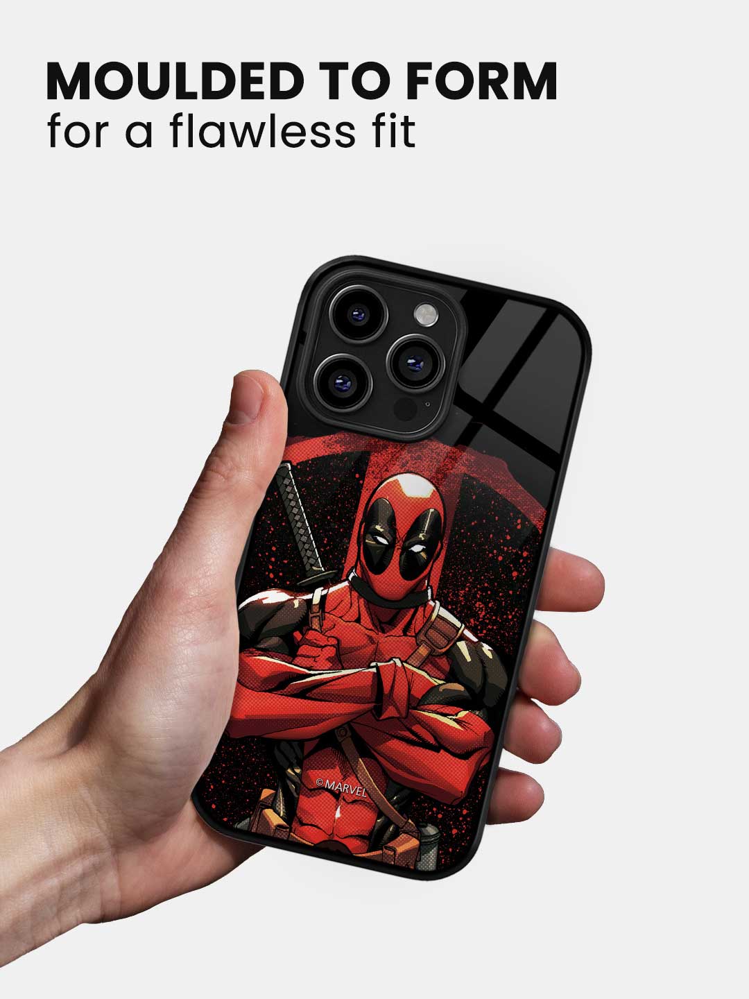 Deadpool Stance - iPhone 12 Pro Max Glass Cover