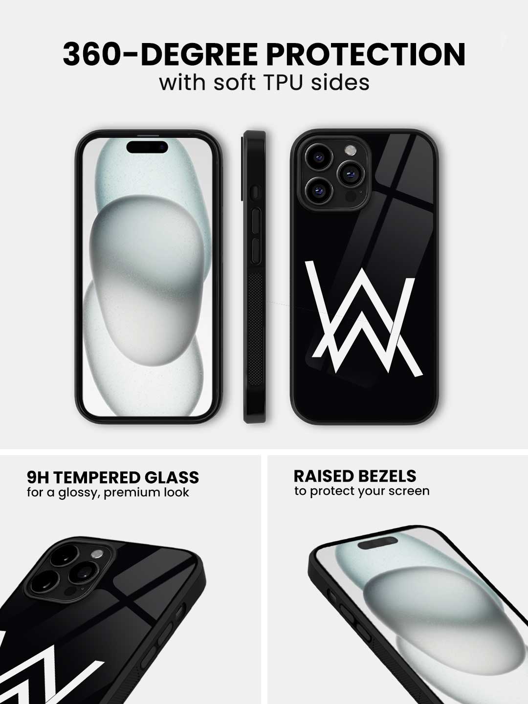Alan Walker Logo - iPhone 12 Pro Max Glass Cover