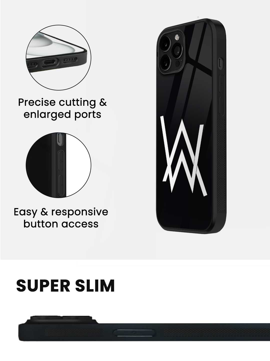 Alan Walker Logo - iPhone 12 Pro Max Glass Cover