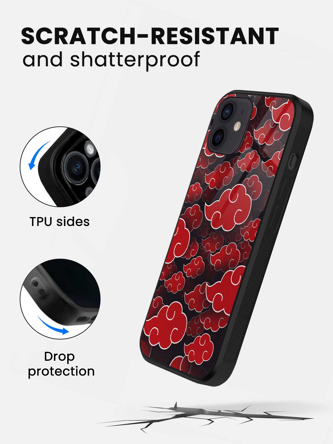 Akatsuki Clouds - iPhone 12 Mini Glass Cover