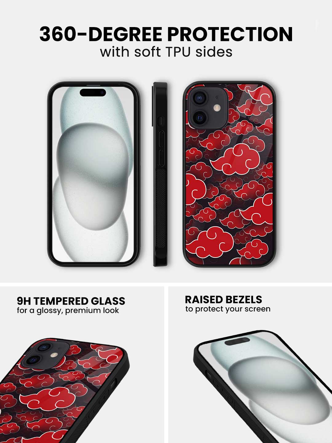 Akatsuki Clouds - iPhone 12 Mini Glass Cover
