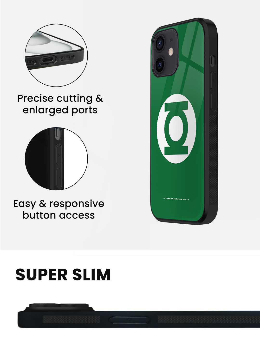 Logo Green Lantern - iPhone 12 Mini Glass Cover