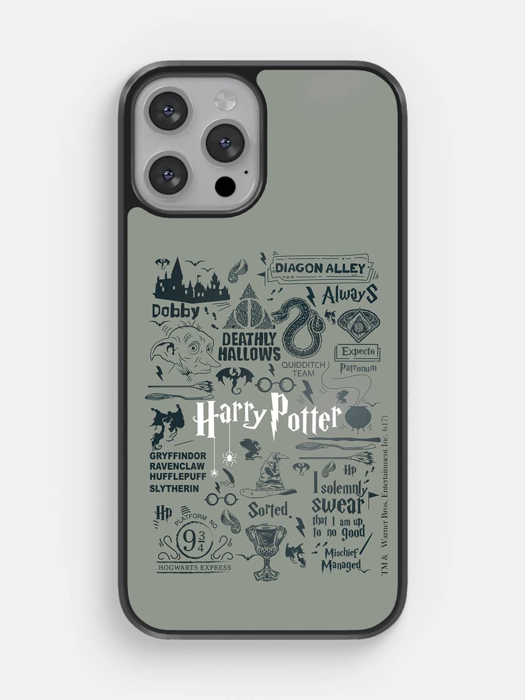Harry Potter Infographic Grey - iPhone 12 Pro Cover