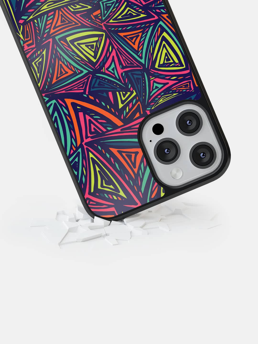 Neon Angles - iPhone 12 Pro Bumper Cover