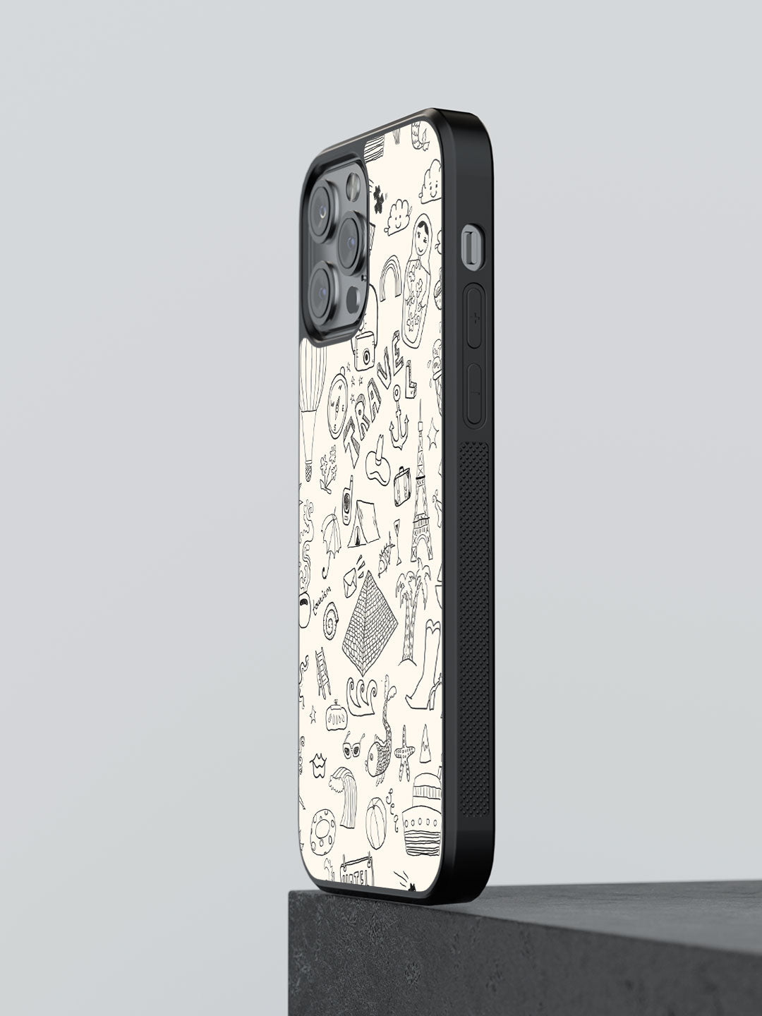 Travel Doodle White - iPhone 12 Pro Cover