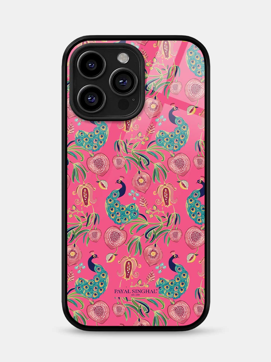 Payal Singhal Anaar and Mor Pink - iPhone 12 Pro Glass Cover