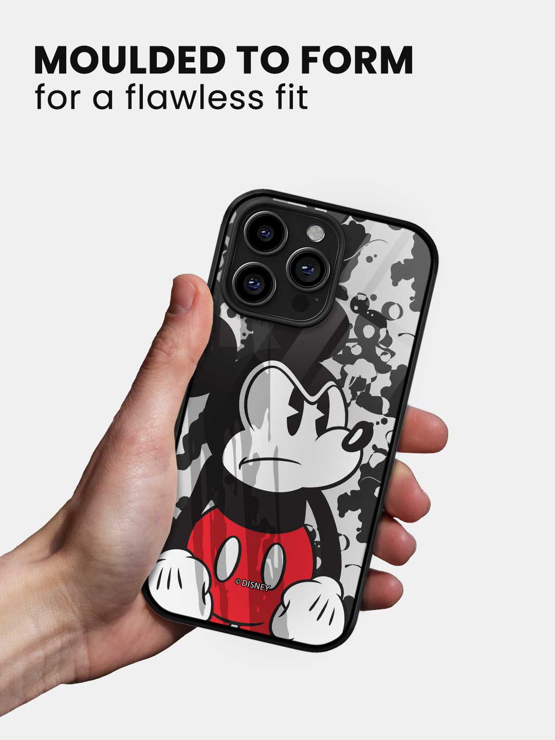 Grumpy Mickey - iPhone 12 Pro Glass Cover