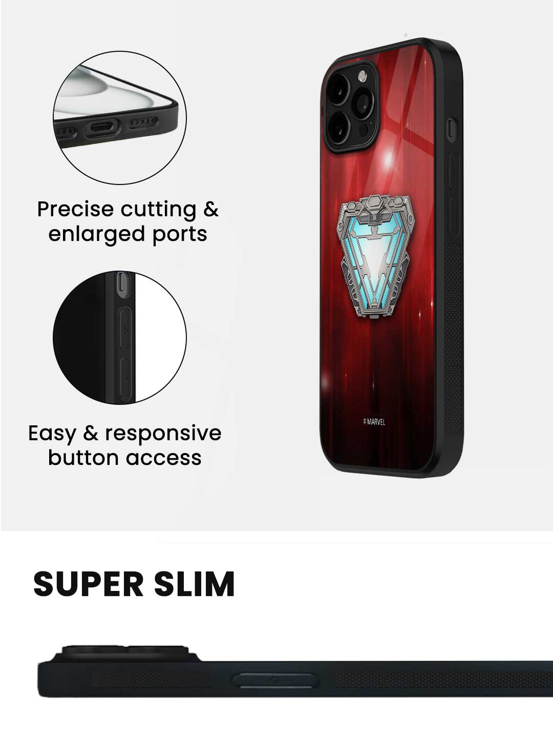 Iron Man Infinity Arc Reactor - iPhone 12 Pro Glass Cover