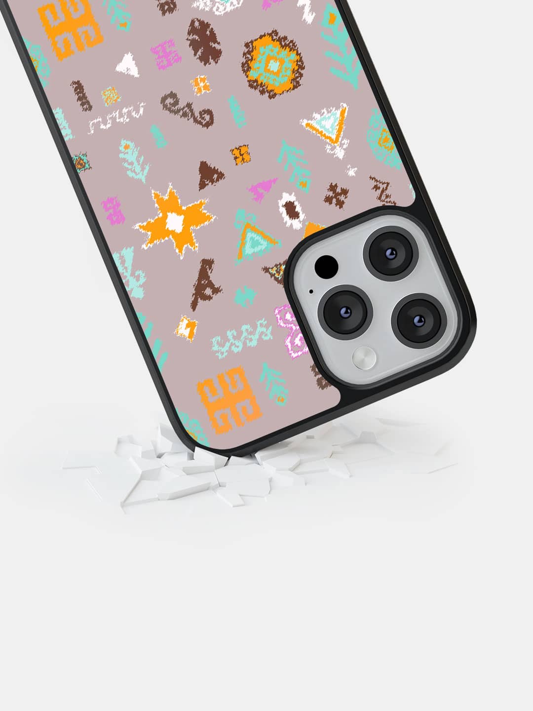 Payal Singhal Bandhani Kilim Lavender Orange - iPhone 13 Pro Max Cover